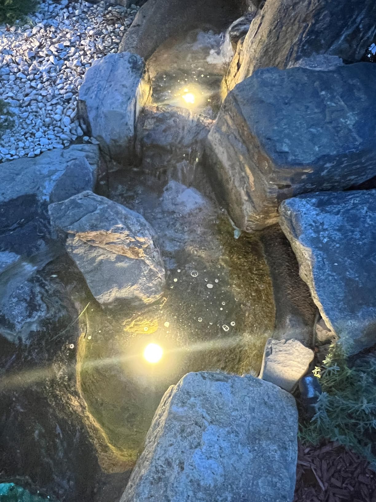 HIBOITEC 3W Pond Lights LED Underwater 2700K Warm White, 2 Pack, IP68 Waterproof LED Underwater Fountain Lights for Ponds Waterfall Garden, 12-24V AC/DC customer photo 1