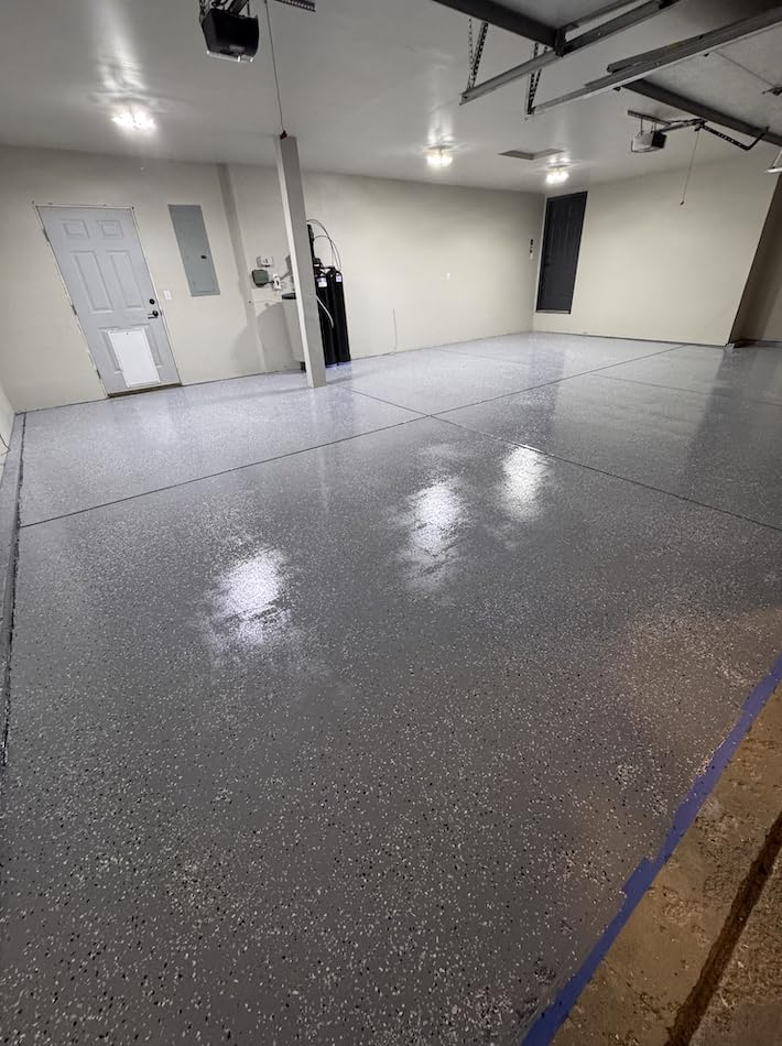 Gorilla Epoxy Garage Floor Coating Kit, 12 Pieces, 550 sq. ft. Coverage | High Gloss Gray Finish, 100% Solids, Superior Adhesion, Incredibly Durable, Ideal for Concrete Flooring customer photo 2