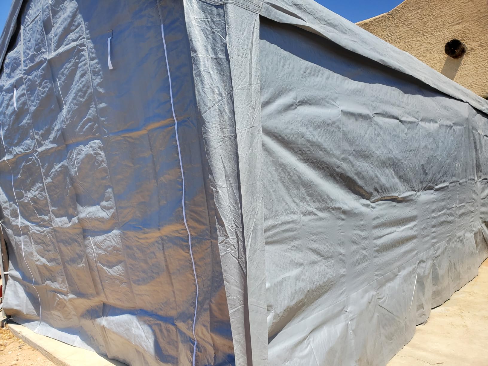 VEVOR 12x20 FT Heavy Duty Carport, Portable Car Canopy with Removable Sidewalls and Door, Outdoor Car Shelter, UV-Resistant, Water-Resistant, All-Season Car Shelter for Cars, Boats, and Equipment customer photo 2