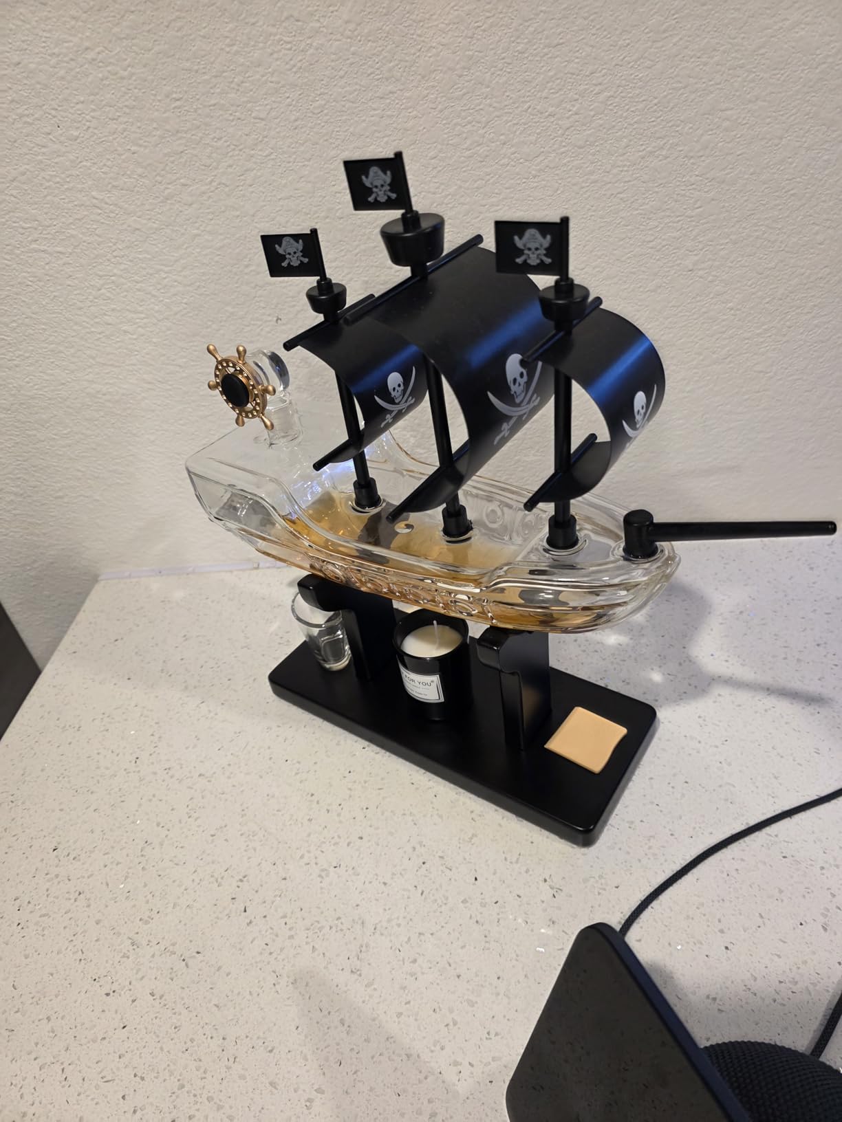 Kollea Birthday Gifts for Men Dad, Pirate Ship Whiskey Decanter Set with 2 Glasses, Liquor Dispenser for Home Bar, Funny Gift Ideas for Him, Husband, Father, Boyfriend, Christmas, Sailor & Captain customer photo 1
