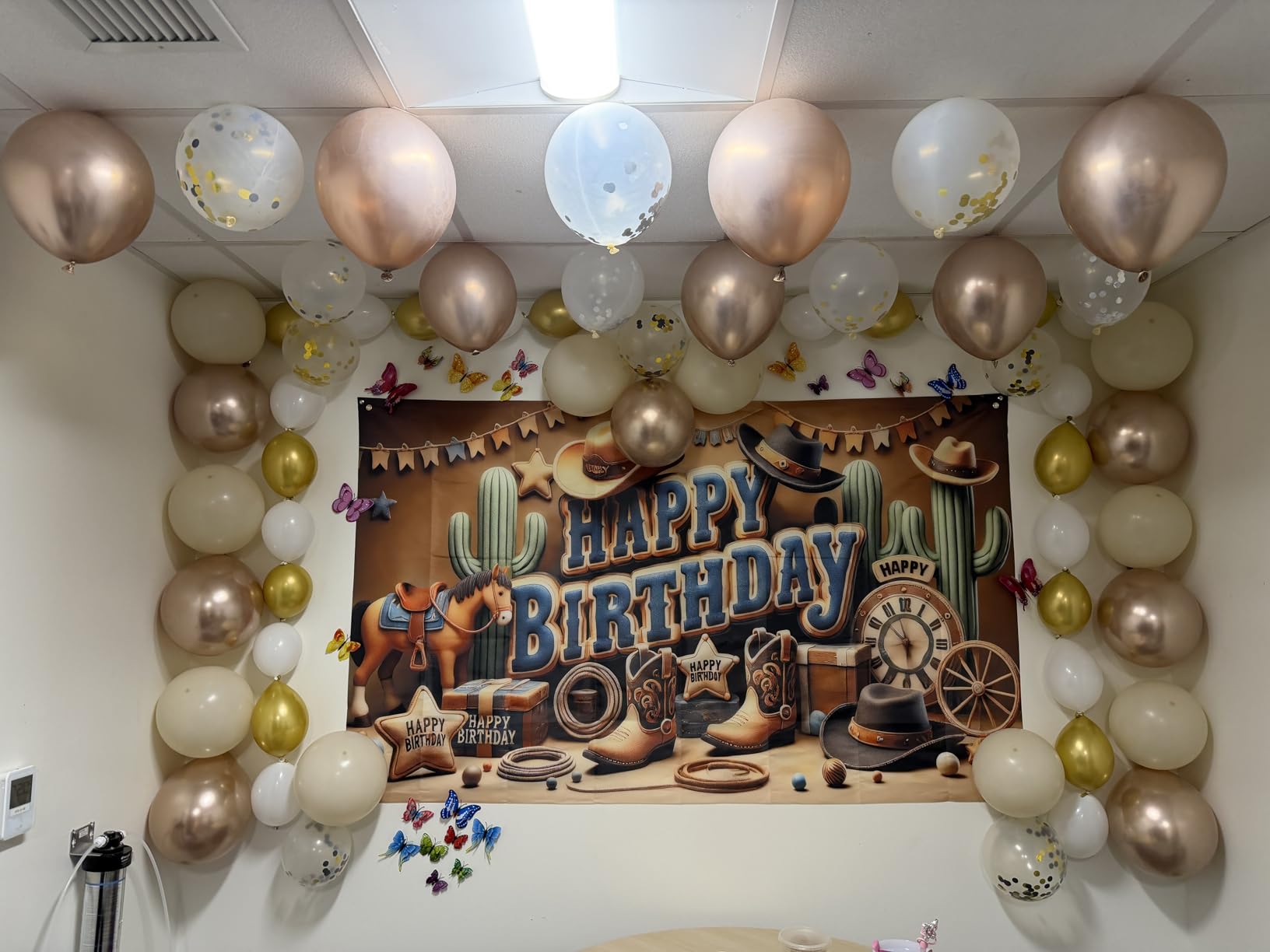 Birthday Backdrop Happy Birthday Backdrop for Women 71 x 43 Inch Polyester Birthday Party Wall Backdrop Photo Booth Background Banner for Woman Decorations customer photo 2