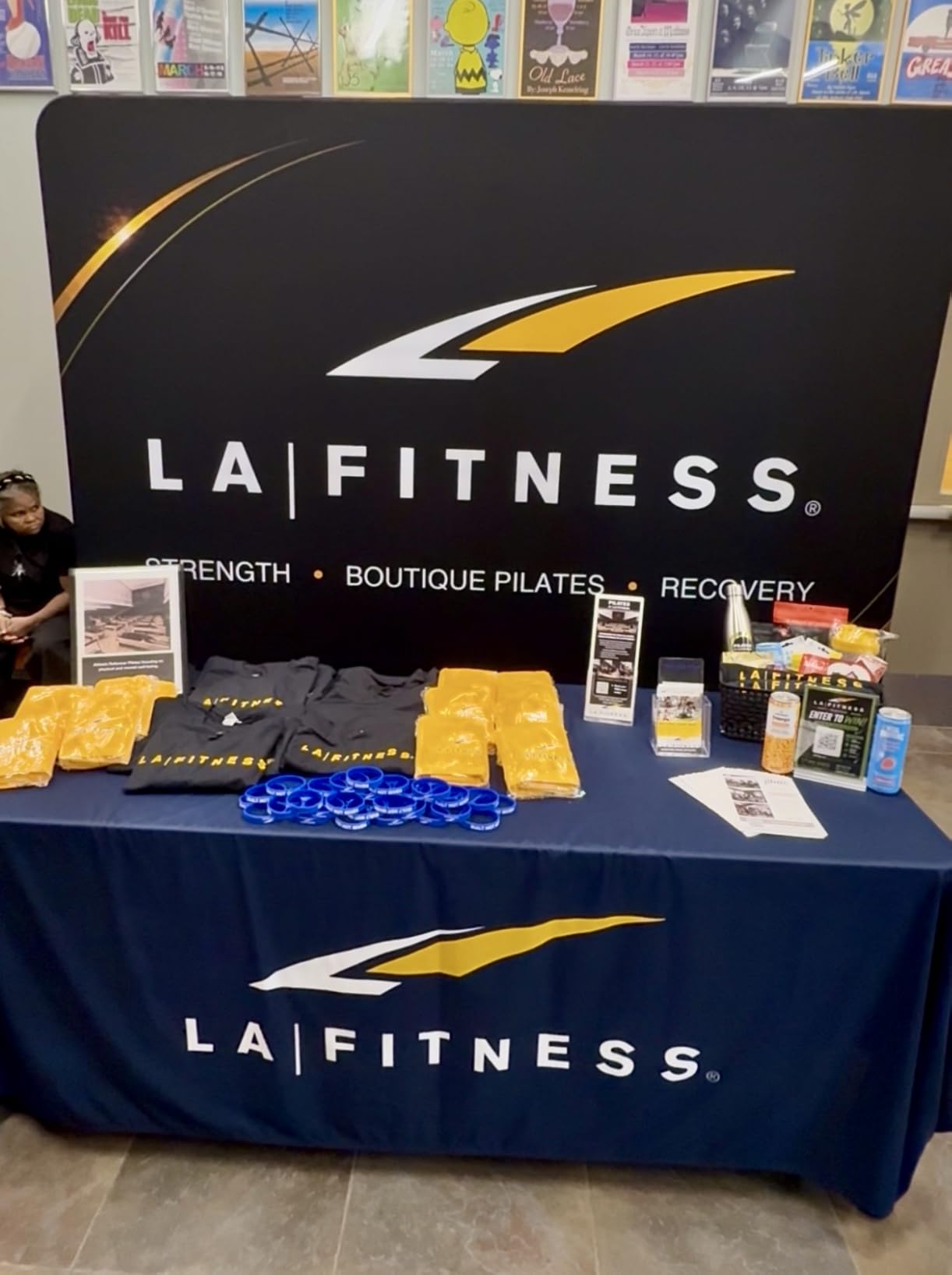Custom Tension Fabric Banner with Stand Trade Show Backdrop Display | 7.5x7.5 FT HD Printing Customize Online, Large Portable Trade Show Booth Banner for Business Pop Up Display Aluminum Frame customer photo 2