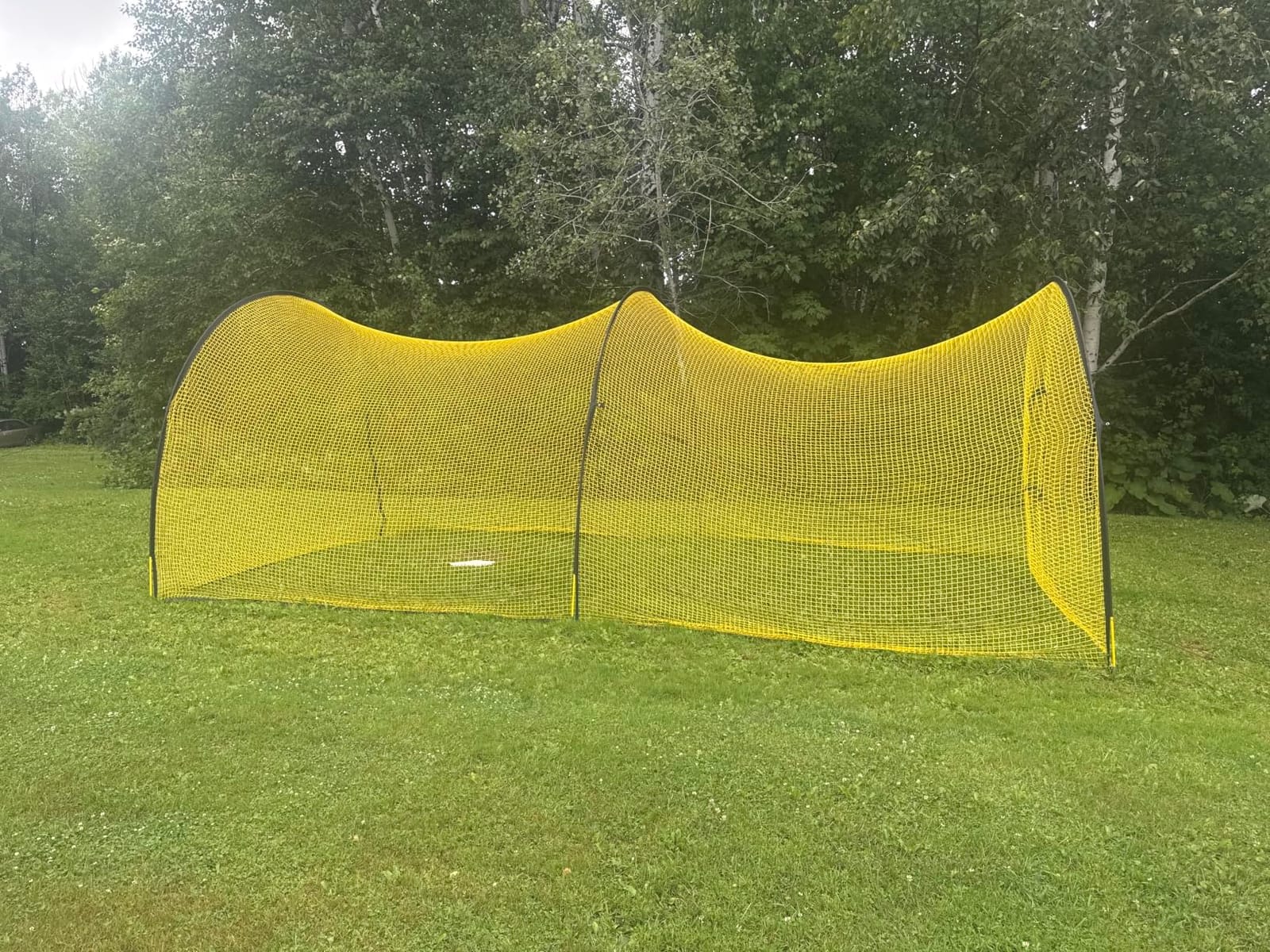 Upgraded 22ft x 12ft x 8ft Baseball & Softball Batting Cage Net with Pitching Machine Hole, 5ply 1.25'' Anti-Tear Netting, 13.4MM Fibreglass Poles, Portable Carry Bag customer photo 2