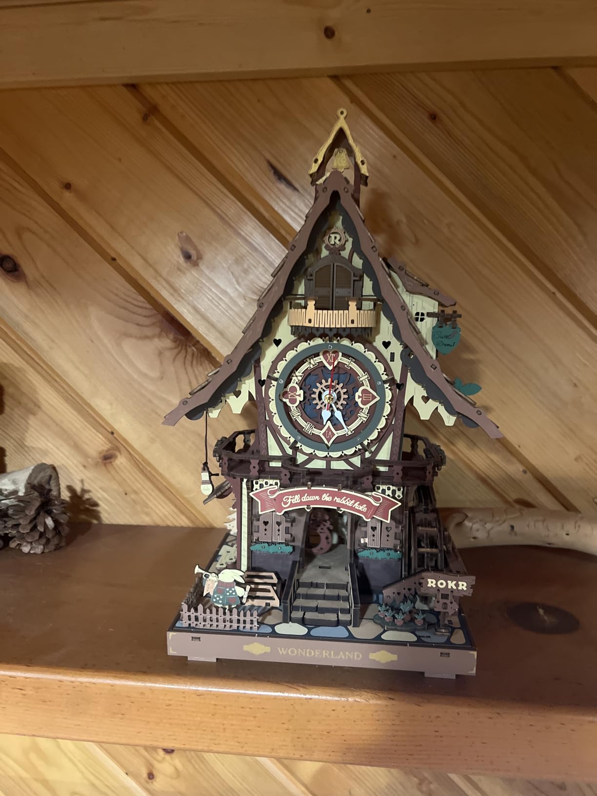 ROKR 3D Wooden Puzzles for Adults, Cuckoo Clock Model Kit, Room Home Decor DIY Watch Making Kit Functional Mechanical Building Toys customer photo 2