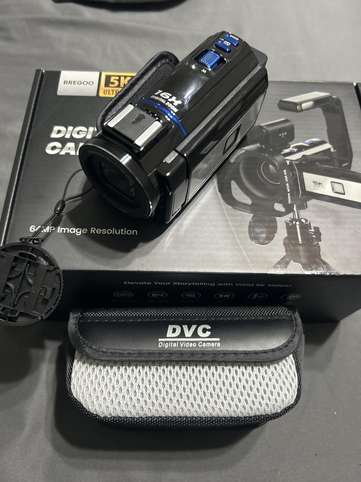 5K Video Camera Camcorder, UHD 64MP Vlogging Camera for YouTube with 3