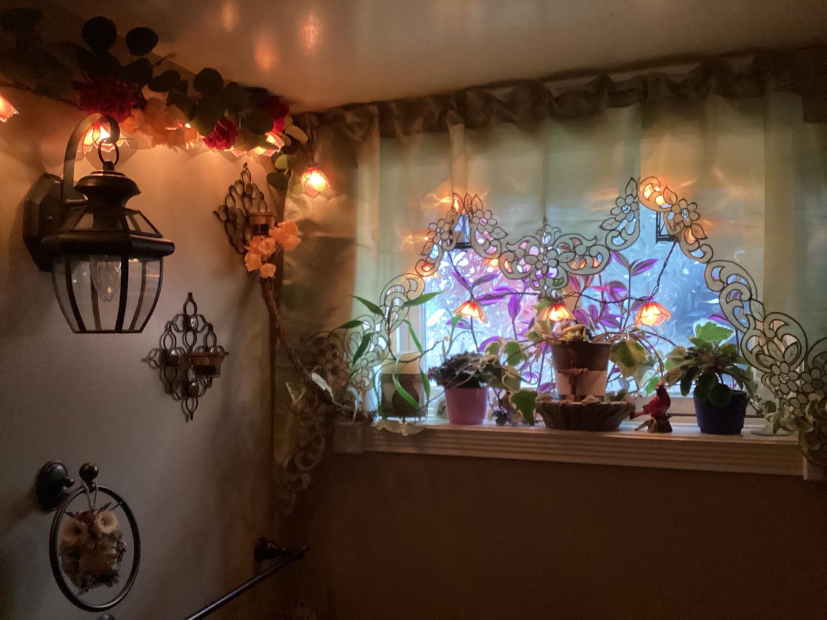 TWINKVILLA Decorative String Lights with 10 Flower Bulbs, Multicolor customer photo 2
