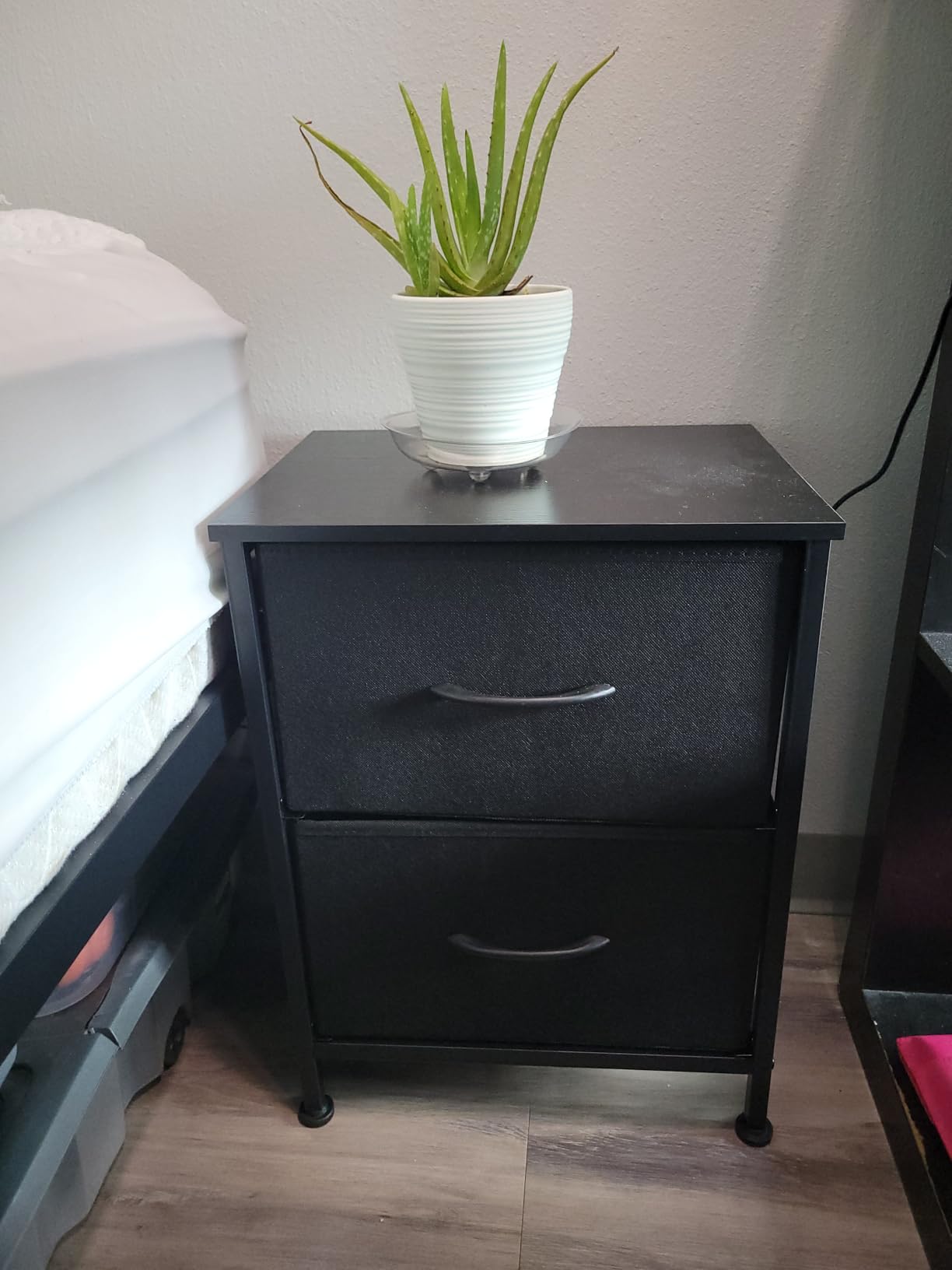 SONGMICS BELLAH Collection - Night Stand with 2 Drawers, Bedside Table, Side End Table, Nightstand for Bedroom, Modern, Cloud White and Snow White ULGS312W01S customer photo 1