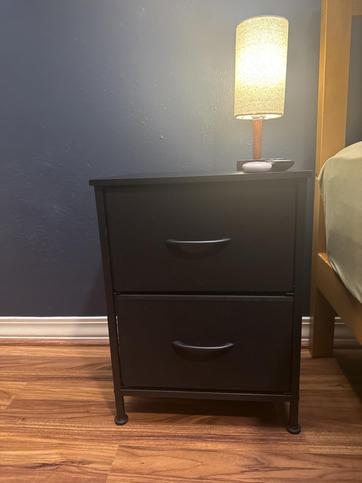 SONGMICS BELLAH Collection - Night Stand with 2 Drawers, Bedside Table, Side End Table, Nightstand for Bedroom, Modern, Cloud White and Snow White ULGS312W01S customer photo 2