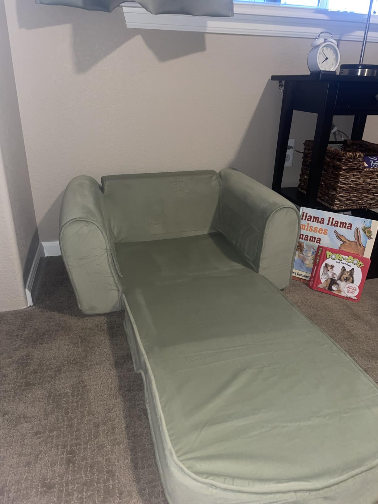 Tiny Land 2-in-1 Foldable Kids Couch with Pocket Soft Thick Toddler Sofa | Convertible Kids Chair for Playroom, Bedroom or Living Room, Cozy & Comfortable, Ideal Gift for Boys & Girls, Green customer photo 1