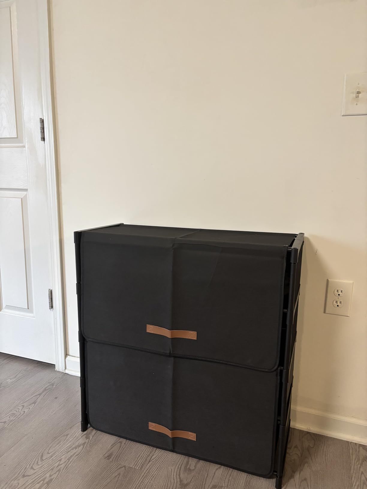 5 Tier Shoe Cabinet with Door, 20-Pair Storage, Black | Ideal for Daily Family Use, Door Keeps Shoes Dust-Free, Stops Pets from Chewing, Simple Tool-Free Install customer photo 1