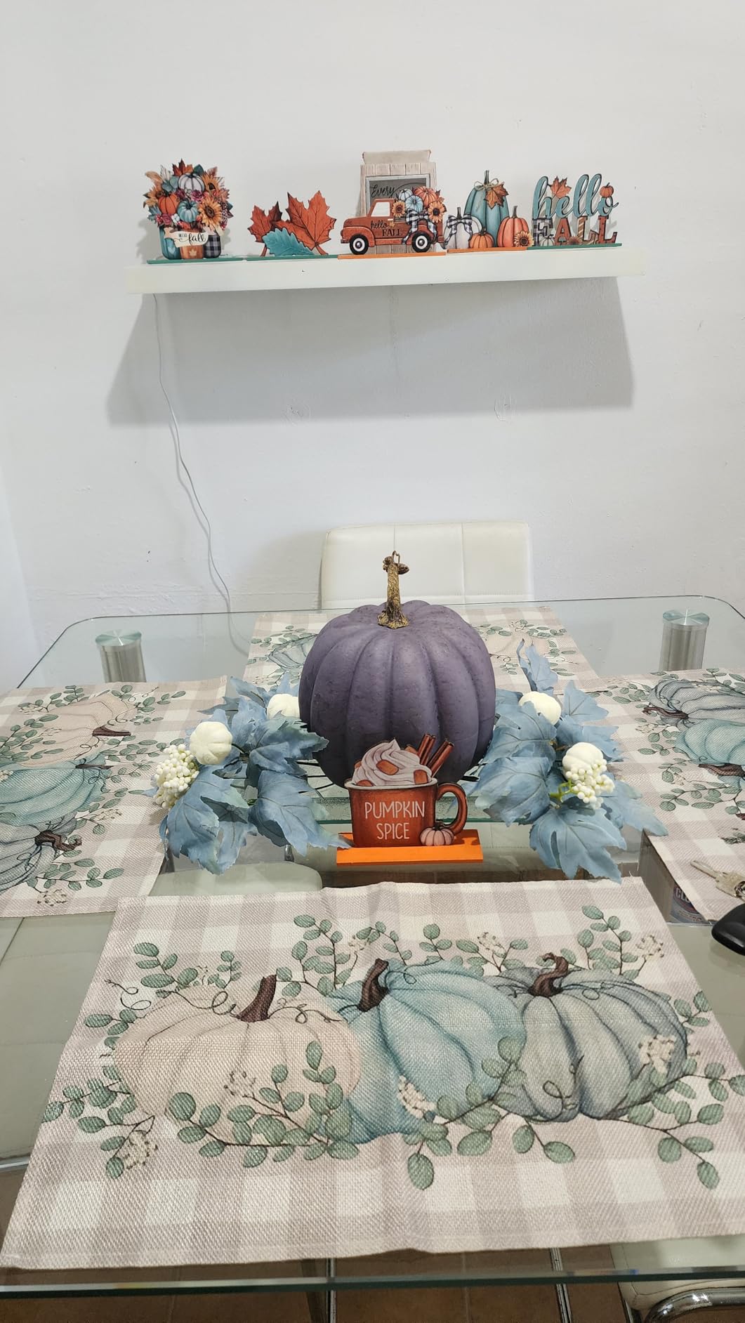 Yousoontic 6 Pcs Fall Thanksgiving Table Decor,Cute,Bright Orange | Wooden Thanksgiving Table Decorations Centerpieces, Thanksgiving Decorations, Give Thanks, Pumpkin & Truck Tabletop Signs customer photo 1