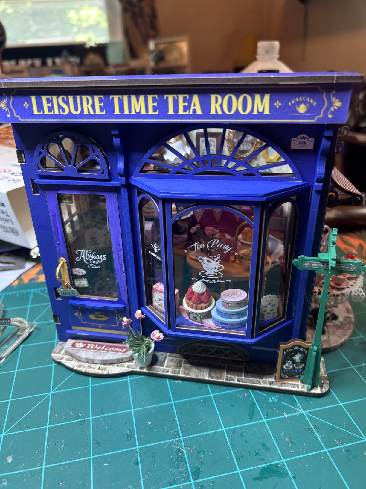 Rolife Living Room DIY Miniature Dollhouse Kit Gift for Adults | 1:18 Scale Tiny House with LED Light, Wooden 3D Puzzle Model Kit, Diorama Craft Set for Home Decor Display customer photo 2