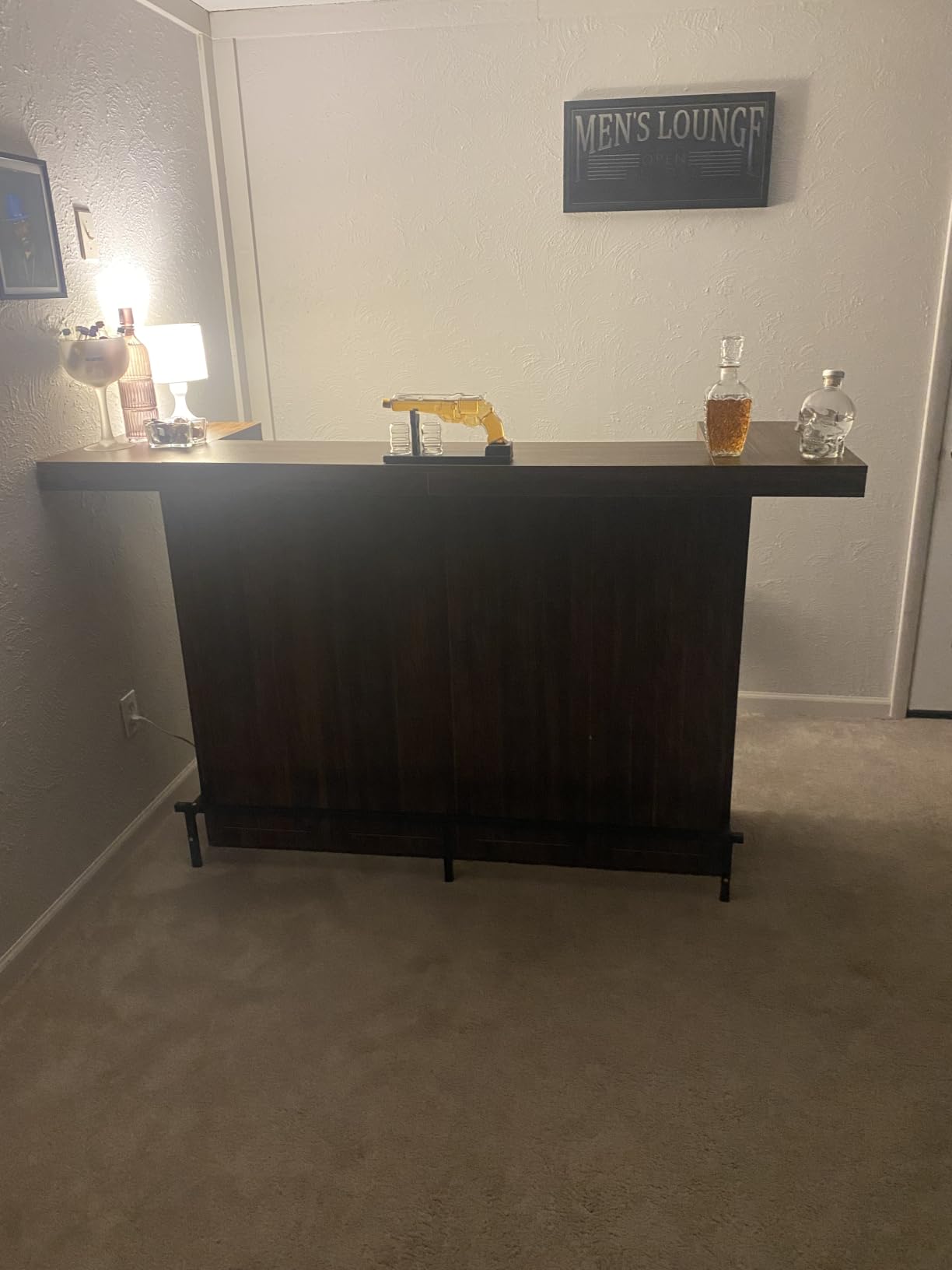 Tribesigns 4-Tier Bar Table, 70.9-Inch Large Home Bar Unit, Brown customer photo 2