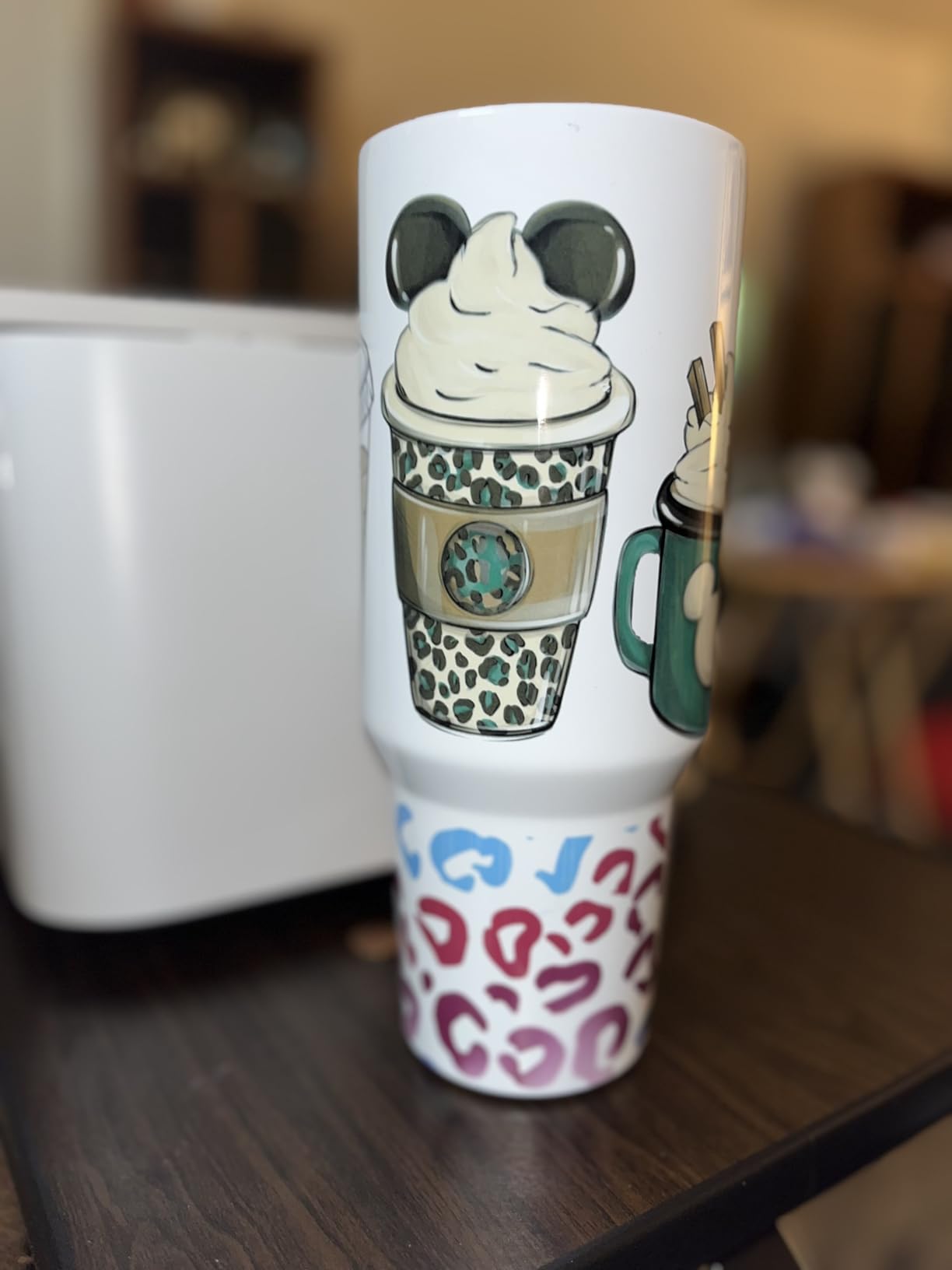 HTVRONT Auto Tumbler Heat Press - A200H Full Cup Transfer Heat Press Machine for 40 OZ Tumbler with Handle, Heat Even Cups Sublimation Machine with Adjustable Pressure & 4 Memory Modes, Blue customer photo 1