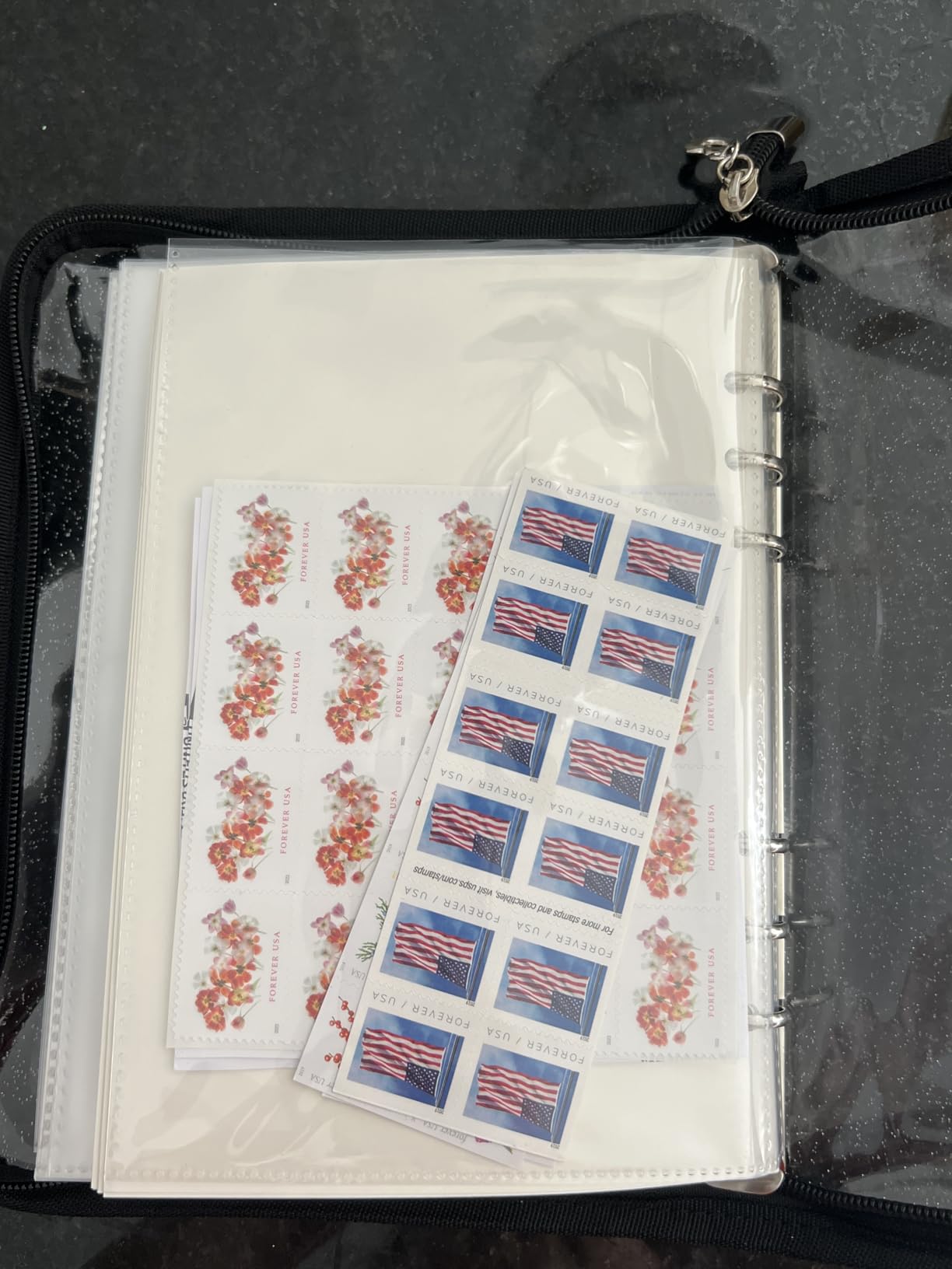 5-in-1 Sticker Organizer Book Reusable A5 Storage Binder with 220 Pockets, 10 Release Papers, Zipper Album Sticker Collecting Display Keeper (Black) customer photo 1