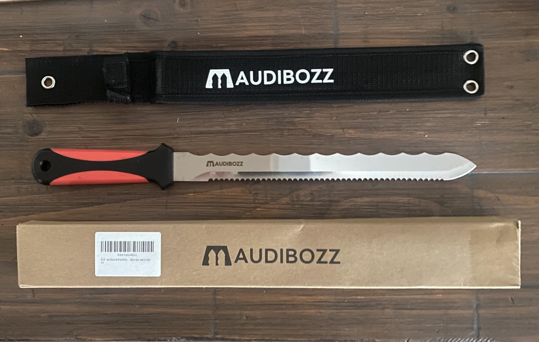 Insulation Knife - Sod Cutter Knife: stainless steel 11.14-Inch sharp blade, double side utility Lawn Repair Saw with Nylon Sheath customer photo 1