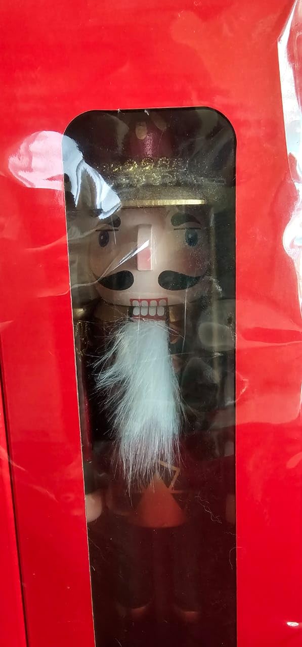 KI Store Black and White Christmas Nutcracker 15-Inch Set of 4 Wooden King and Soldier Nutcracker Figurine Display Set for Christmas Decorations customer photo 1
