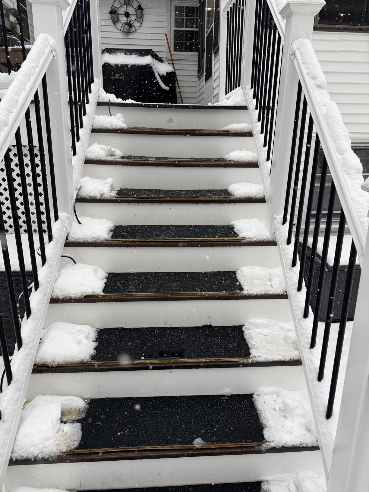 3 Pcs Heated Snow Melting Mats, 10x30 in No-Slip Rubber Heated Outdoor Mats | Snow and Ice Melting Mats for Winter Outdoor Stairs, Steps, Doorways, Walkways, Driveway, 2 in/h Melting Speed customer photo 2
