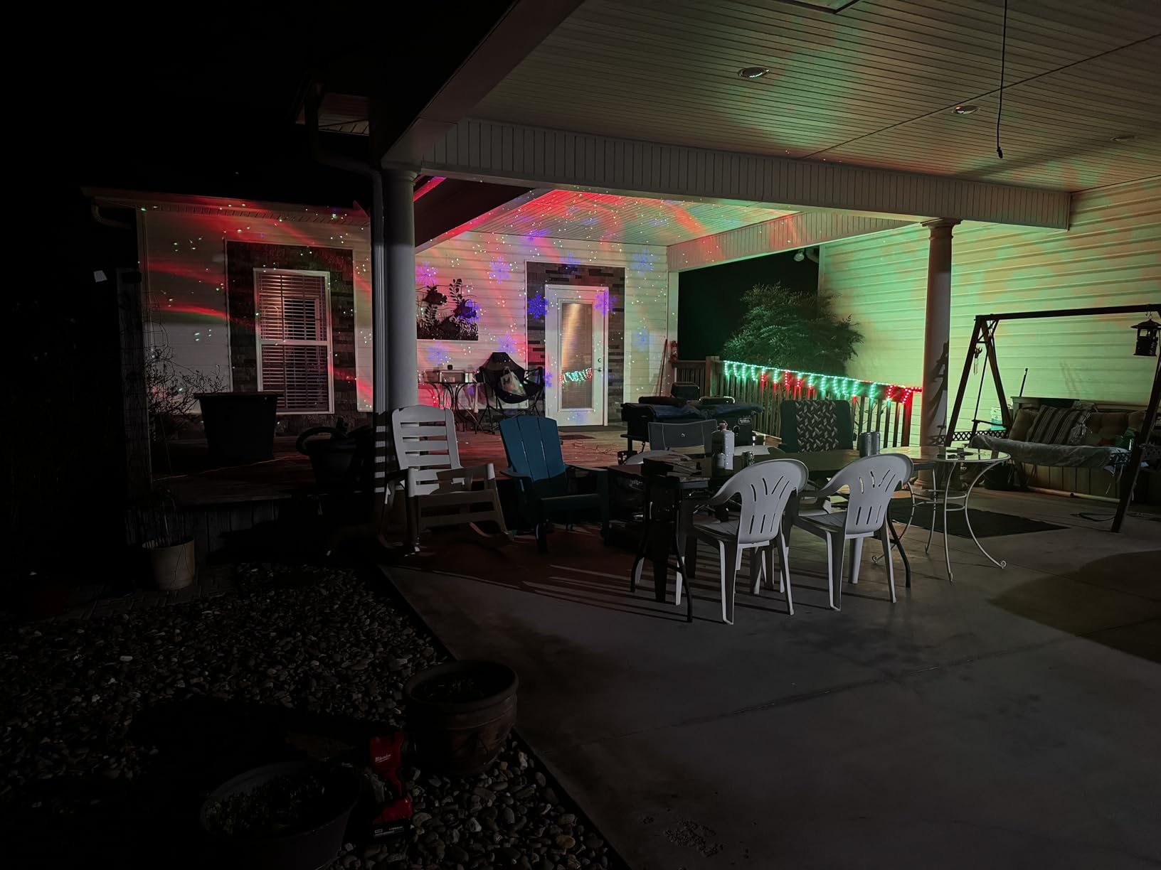 Govee Outdoor Projector Light, Upgraded Aurora Star Projector for Yard, 50+ Scene Modes with 16 RGB Patterns for Indoor & Outdoor Holiday Display, Work with Alexa, Google, Matter, IP65 Waterproof customer photo 2