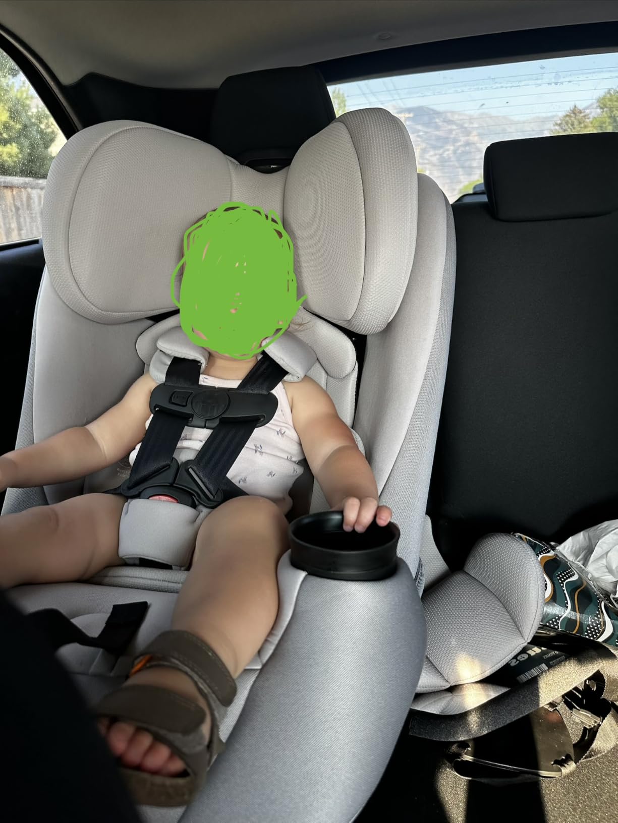 Maxi-Cosi Pria All-in-One Convertible Car Seat, Infant to Toddler Car Seat, Easy-Install Harness, Machine-Washable Cover, 5-100 lbs, SeaDrift customer photo 2