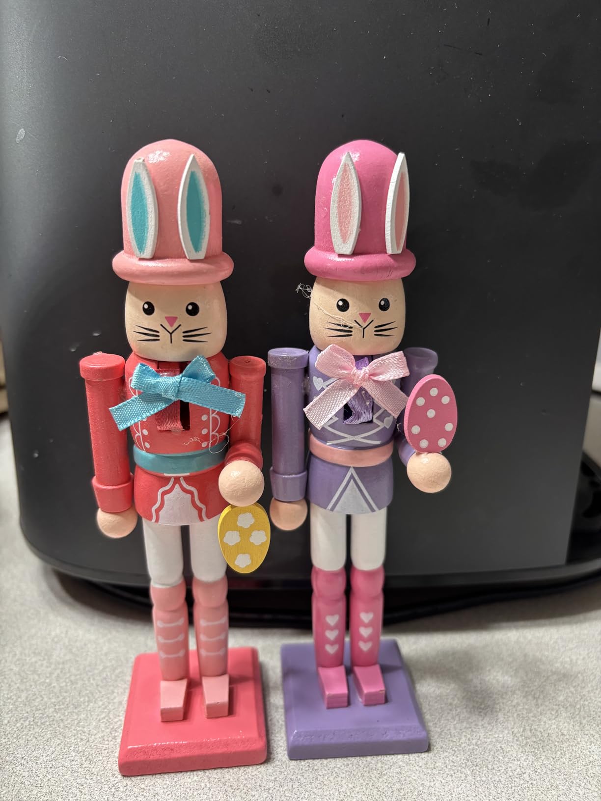 12-Inch Christmas Nutcracker Figurines, Set of 2 Traditional Wooden King & Soldier with Sword & Spear, Handcrafted Standing Holiday Decorations for Fireplace, Shelf, or Tabletop Display customer photo 1