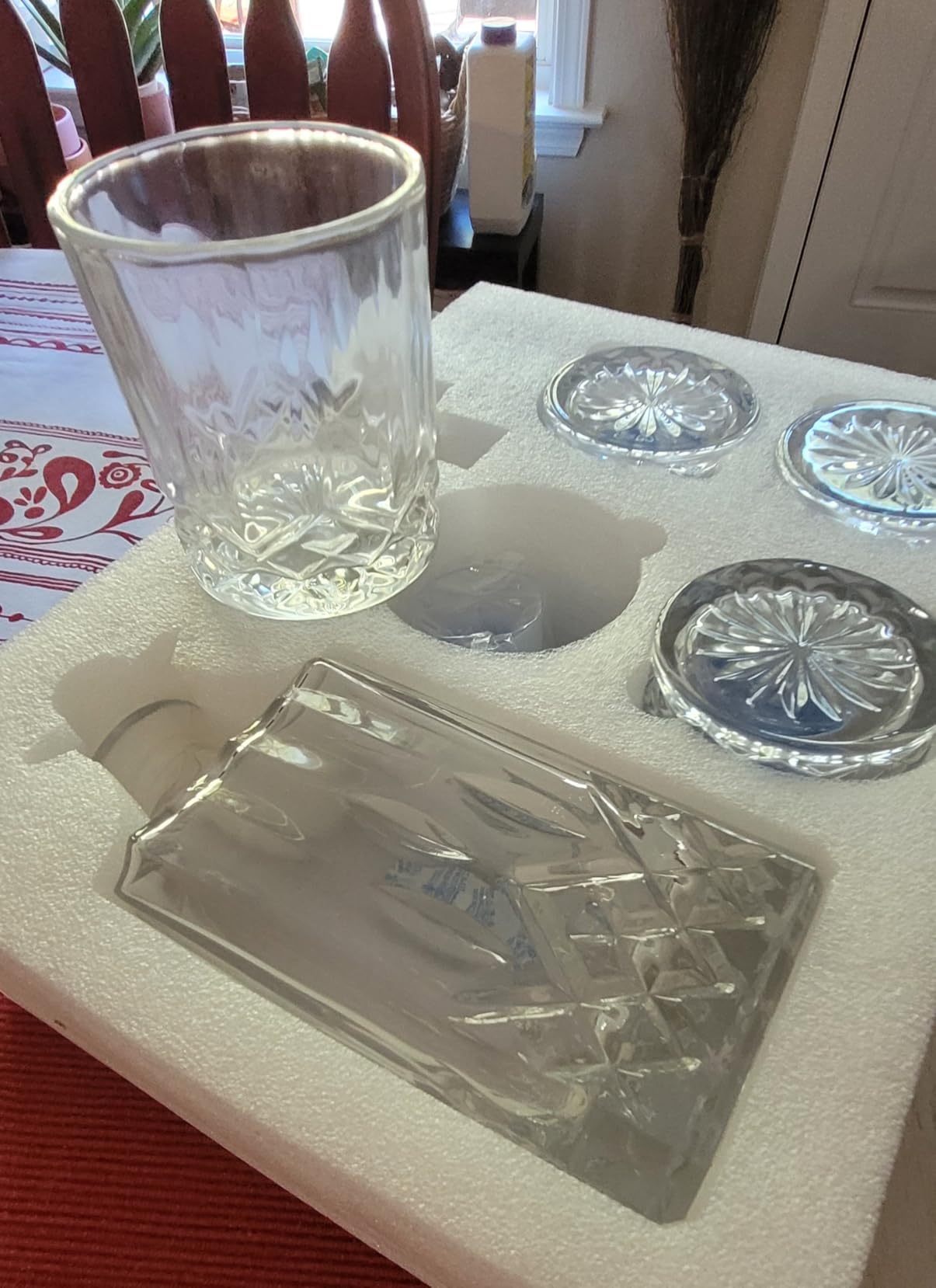 Whiskey Decanter Set for Men, 4*Crystal Whiskey Glasses(Get 4 Silicone Ice Mold Free), Lead-Free Decanter Set for Whiskey, Bourbon, Scotch, Anniversary Christmas Gifts for Dad, Husband, Whiskey Lovers customer photo 1