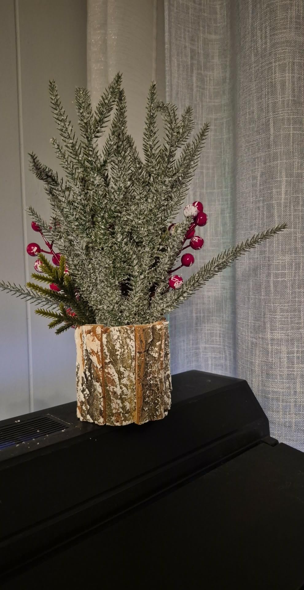 Christmas Centerpieces for Tables - Tabletop Christmas Decorations with Pine, Cones & Berries - Indoor Holiday Decors for Home, Office, Kitchen or Fireplace Mantel customer photo 2