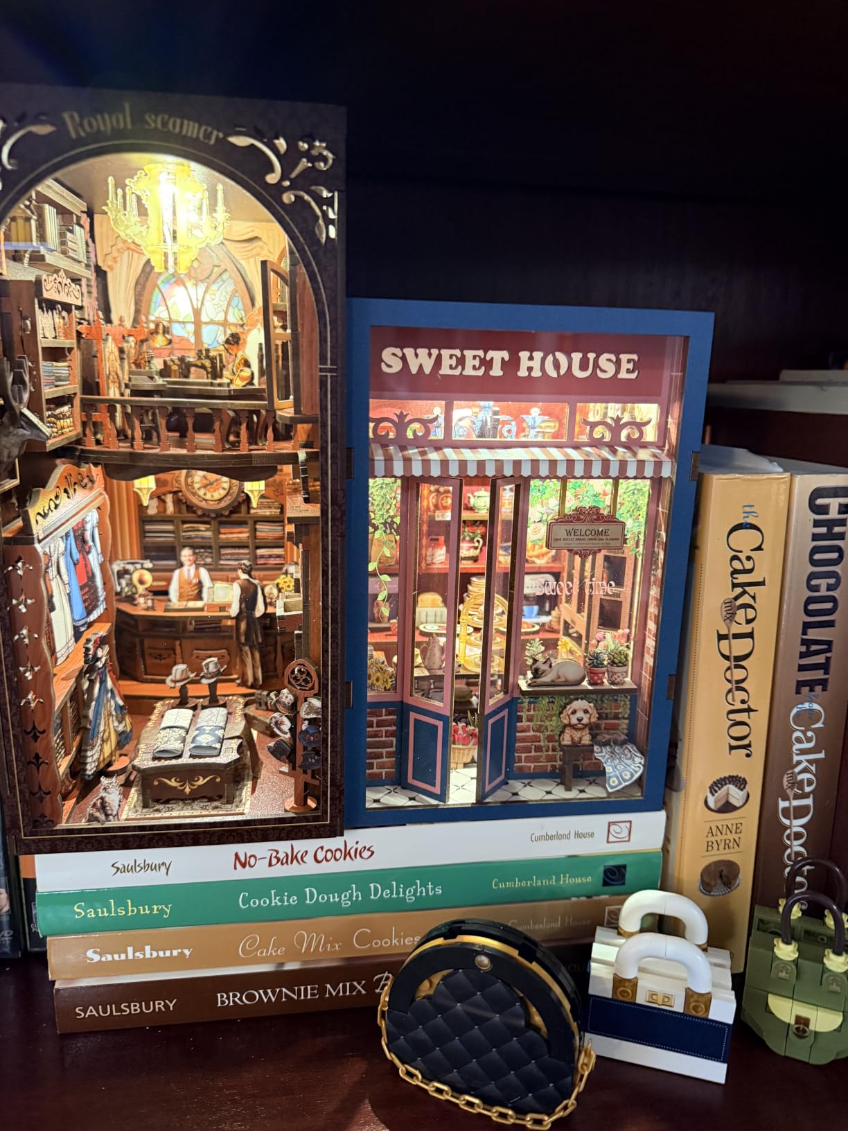 Book Nooks for Adults, DIY Miniature Dollhouse BookNook Kit-Dream Booktore | Model Kits Craft Kits for Adults, 3D Wooden Puzzle Book Nook Craft Bookshelf Decor, Adult Craft Kits Gift with Led Light customer photo 2