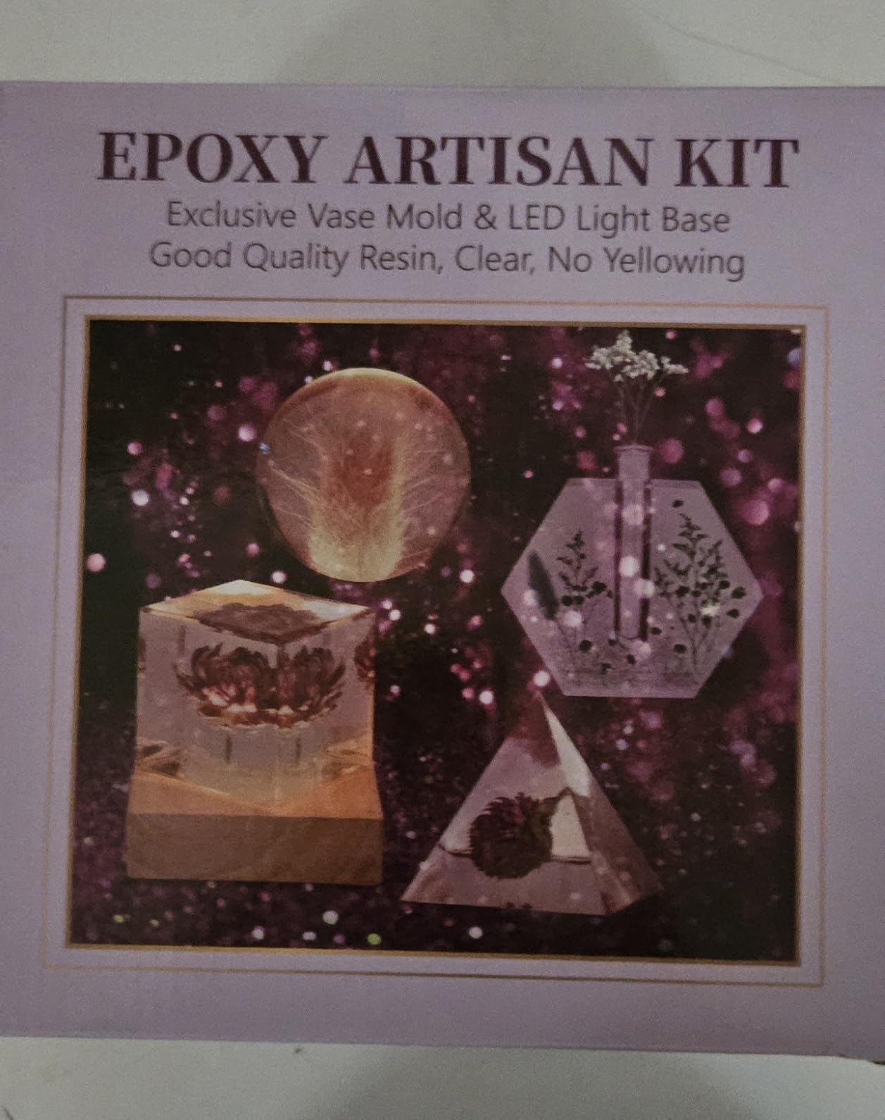 Epoxy Resin Kit with Light for Beginners, DIY Crafts for Adults Women | Clear Resin kit with Silicone Mold for Starters DIY Arts & Crafts for Adults, DIY Creations, Ornament, Flowers, Decorations customer photo 2