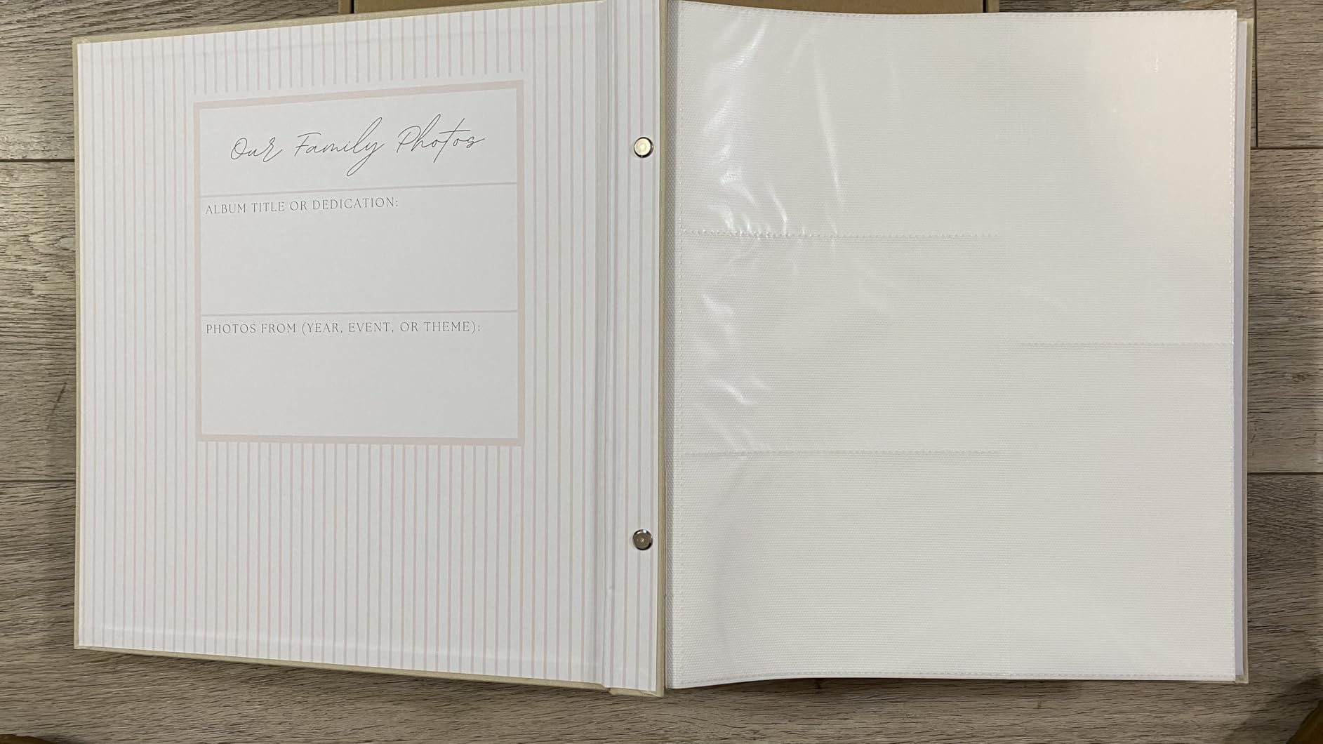 Family Photo Album 4x6 Pictures & Custom 2026 Year Large Linen Picture Book | 400 Horizontal & Vertical Pockets - Personalized Scrapbook Memory Book customer photo 1
