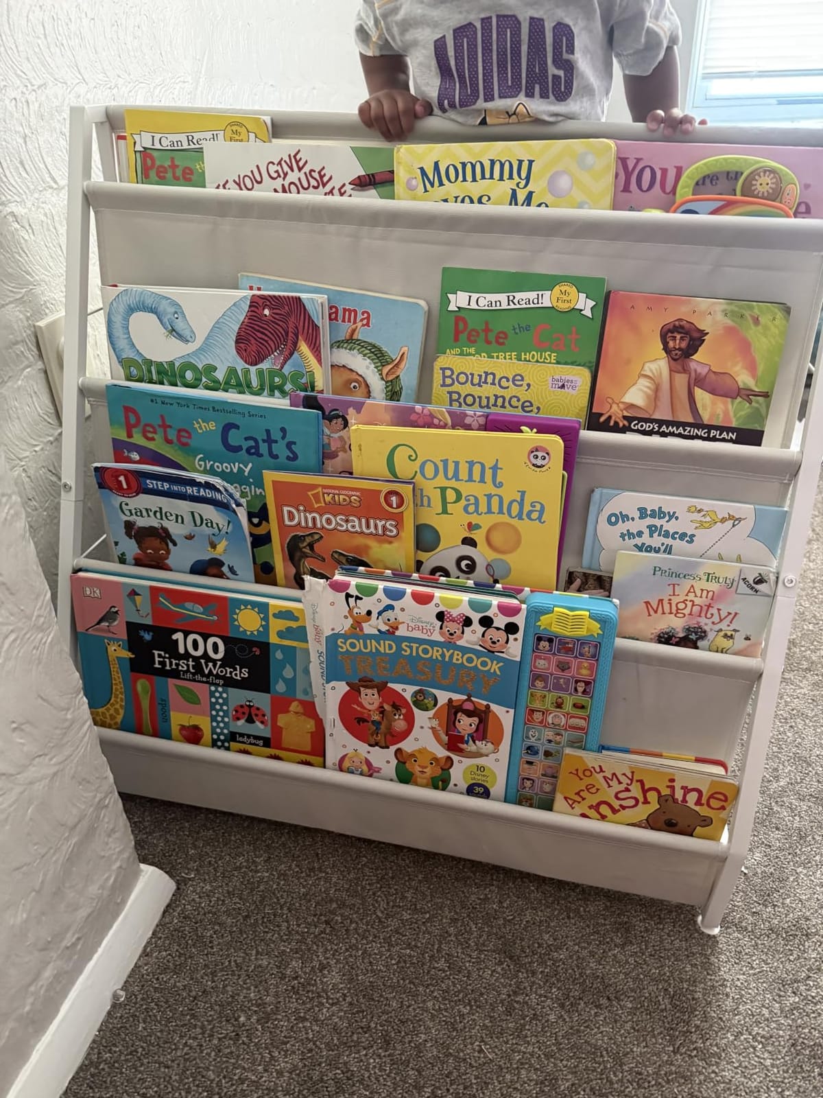 Aokitsink 4-Tier Kids Bookshelf, Book Shelf for Kids Rooms, Book Rack for Kid with Four Deep Pockets, Nursery Bookshelves for Kid's Playroom, Toddler Bookshelf as a Children's Gift customer photo 2