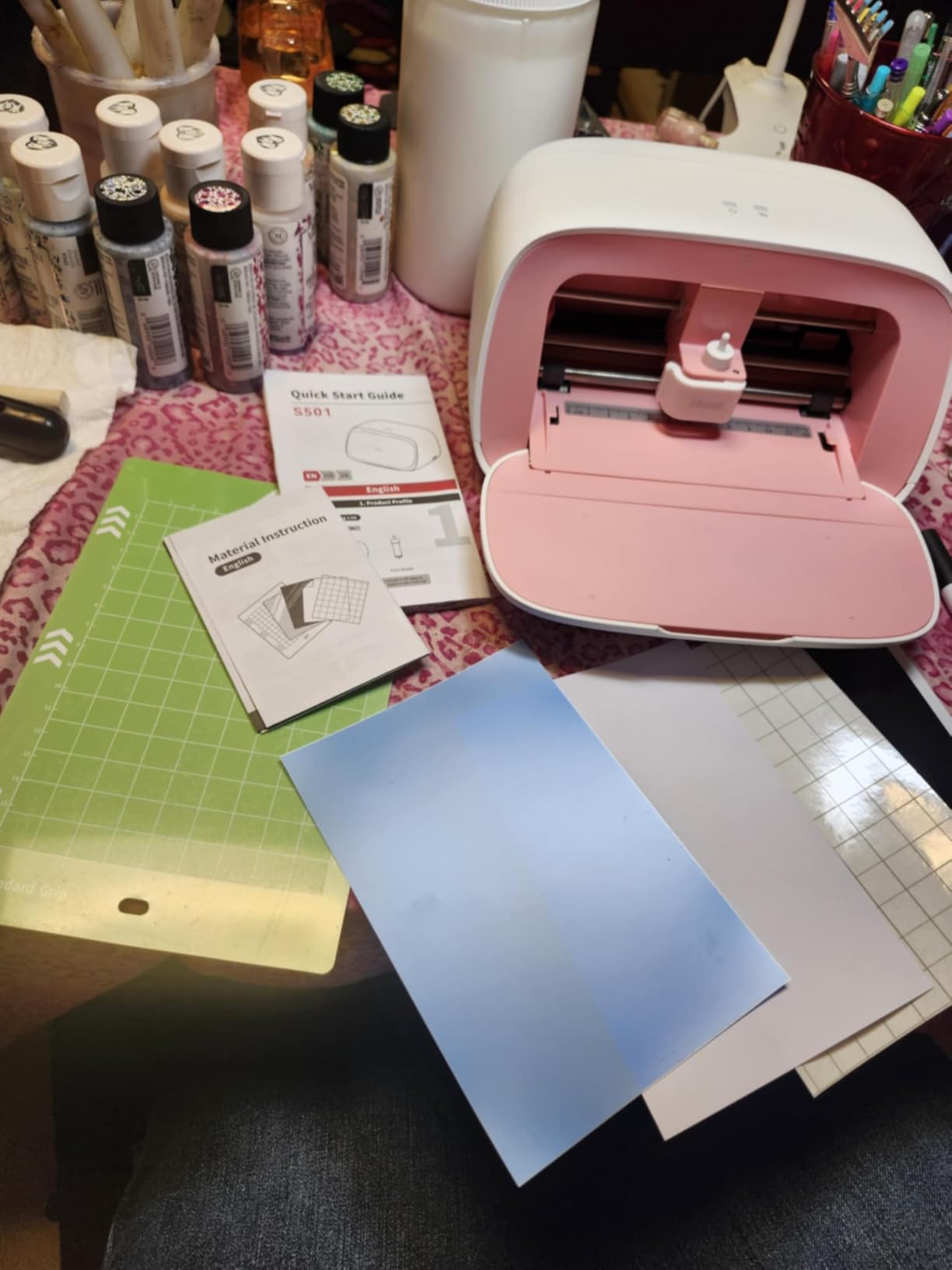 Likcut HTV Vinyl Cutter Machine, Creator Bundle with Carrying Case, S501 | Complete HTV Bundle Included, Cuts 50+ Materials, Dual Connectivity, Easy Setup for DIY Joy, For T-Shirts, Bags & Hats customer photo 1