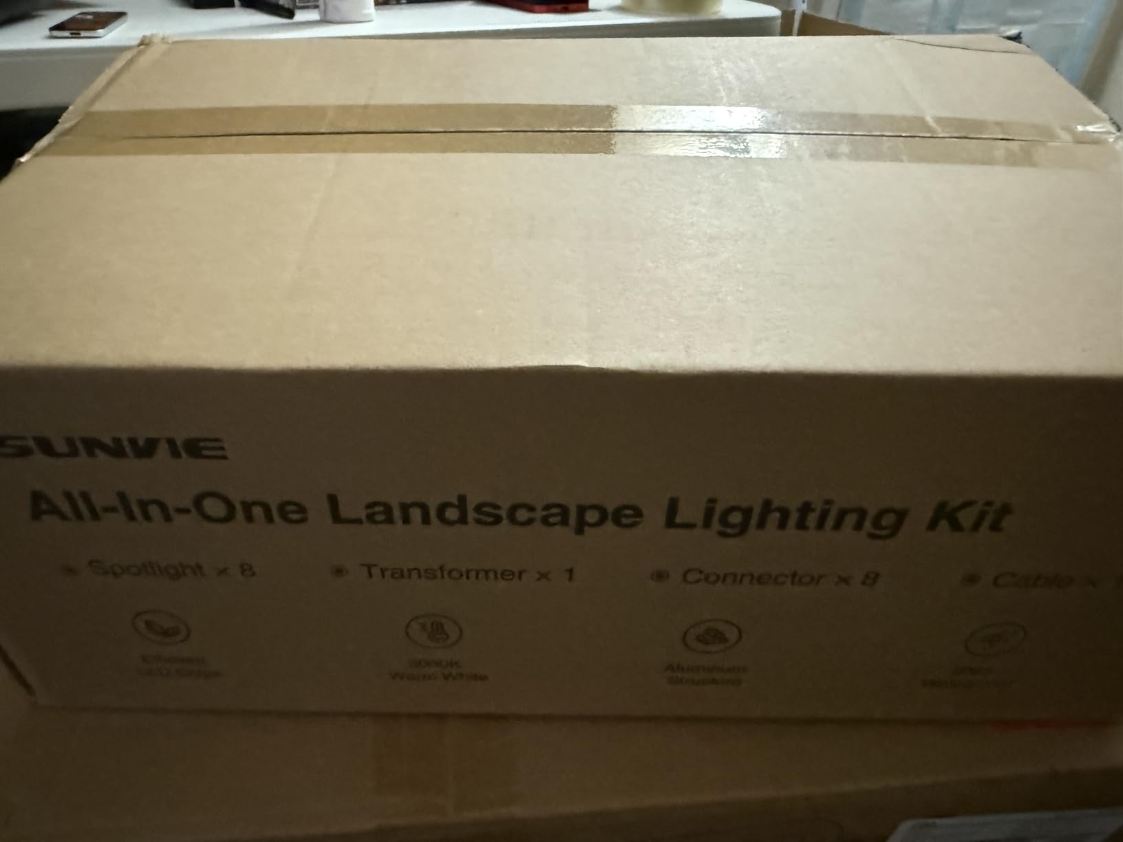 SUNVIE All-in-One Low Voltage Landscape Lighting Kit, 6W Landscape Lights Wired Aluminum 3000K with Transformer 100FT Wire, 12-24V Waterproof Outdoor Spotlight for Garden Yard House Tree, 8 Pack customer photo 2