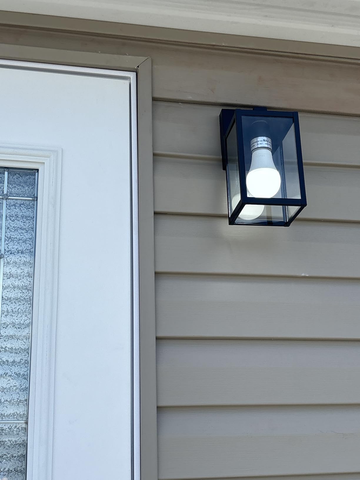 Outdoor Light Fixtures Wall Mount, Waterproof Front Porch Lights, Modern Exterior Lighting Fixtures with E26 Socket, Black Wall Sconces Lantern Lamp, Outside Lights for House, Garage, Patio (2 Pack) customer photo 1