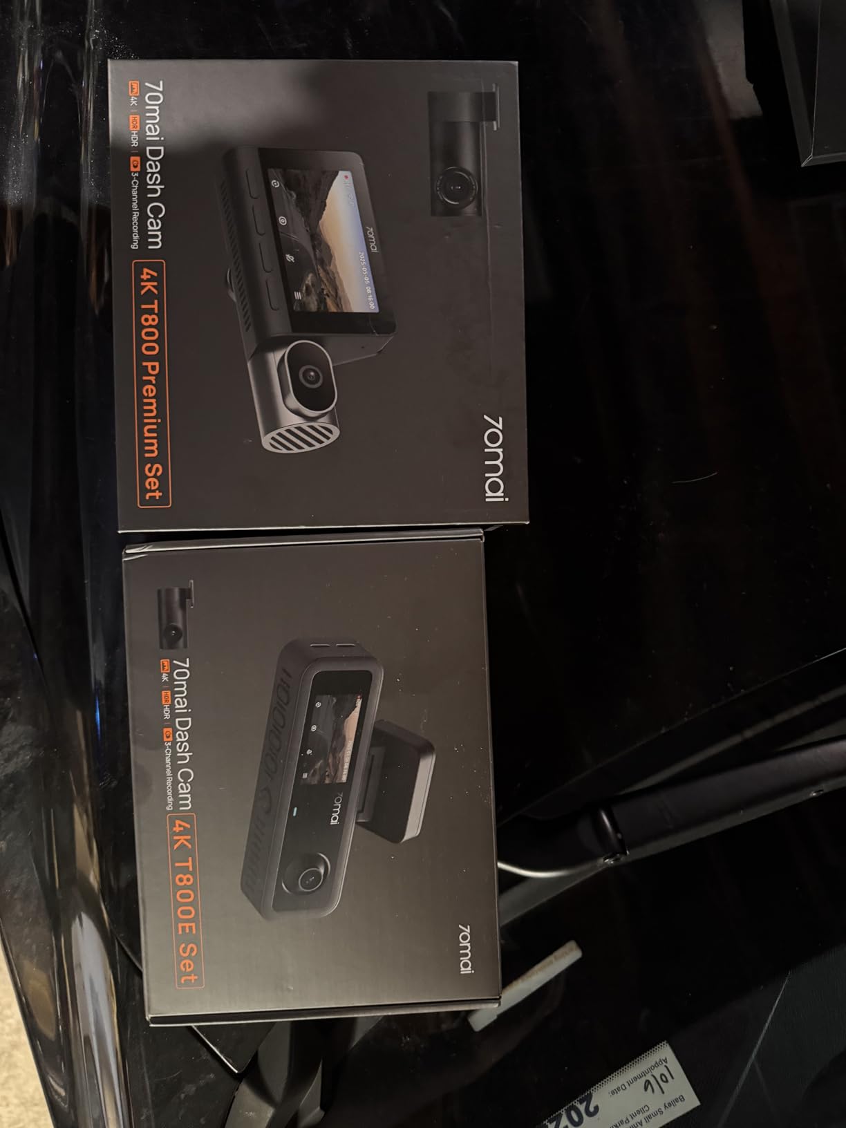 70mai 4K Dash Cam Front and Rear Inside, 3 Channel Car Dash Camera, GPS, Wi-Fi 6, Voice Control (T800E) customer photo 1
