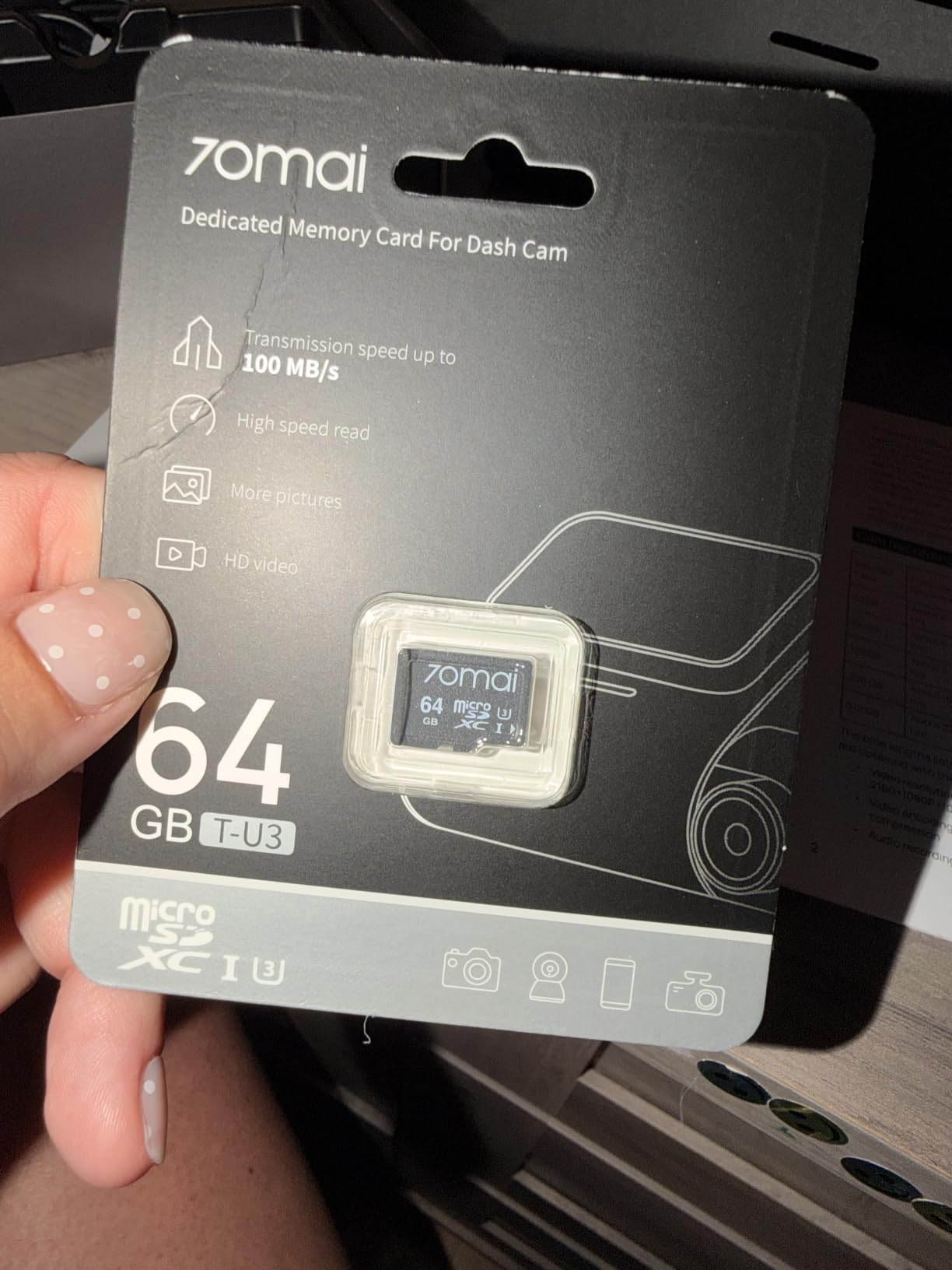 70mai 4K Dash Cam Front and Rear Inside, 3 Channel Car Dash Camera, GPS, Wi-Fi 6, Voice Control (T800E) customer photo 2