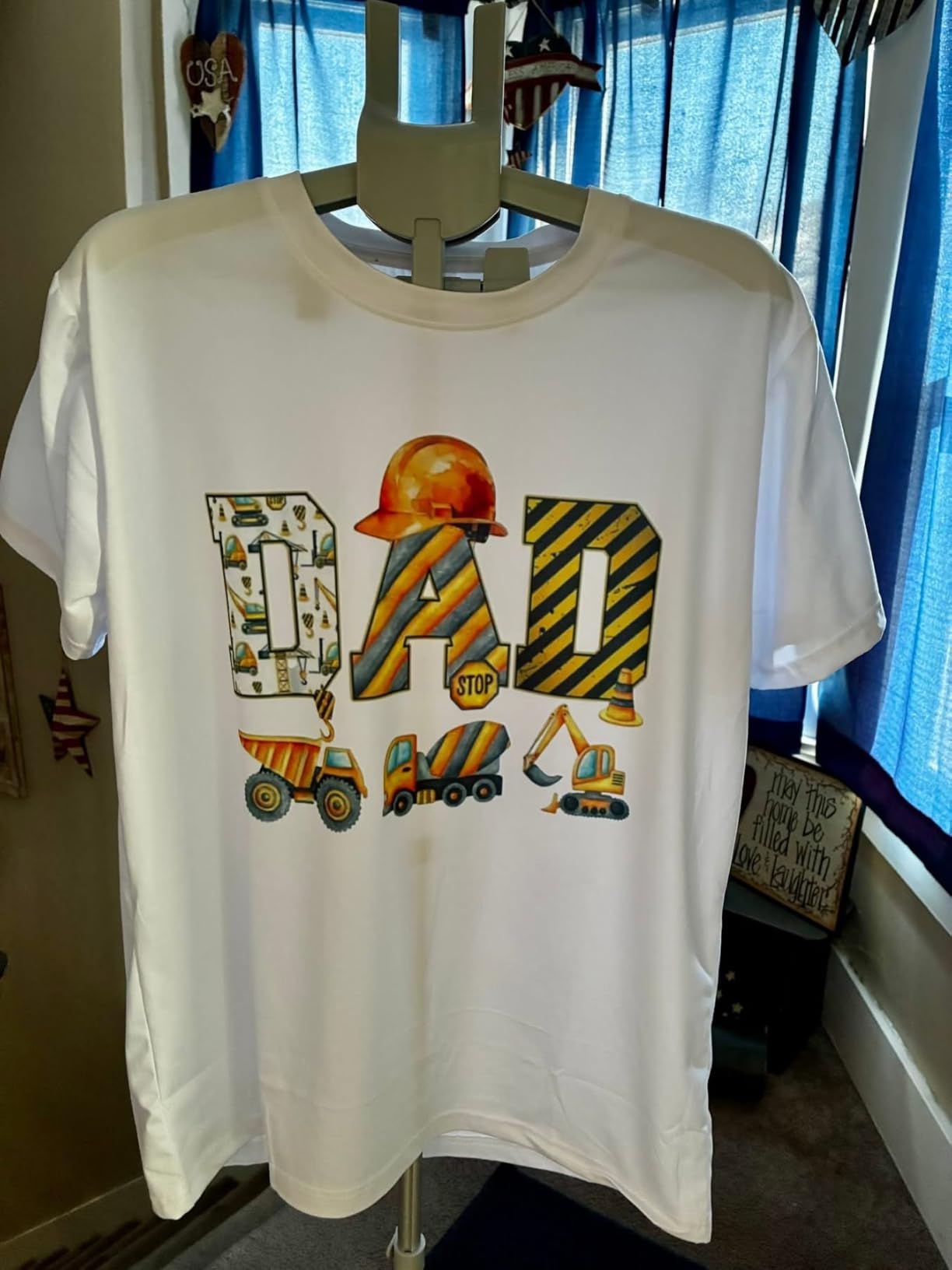 Sublimation Blank T-Shirts, Polyester, Crew Neck, White, Unisex customer photo 1