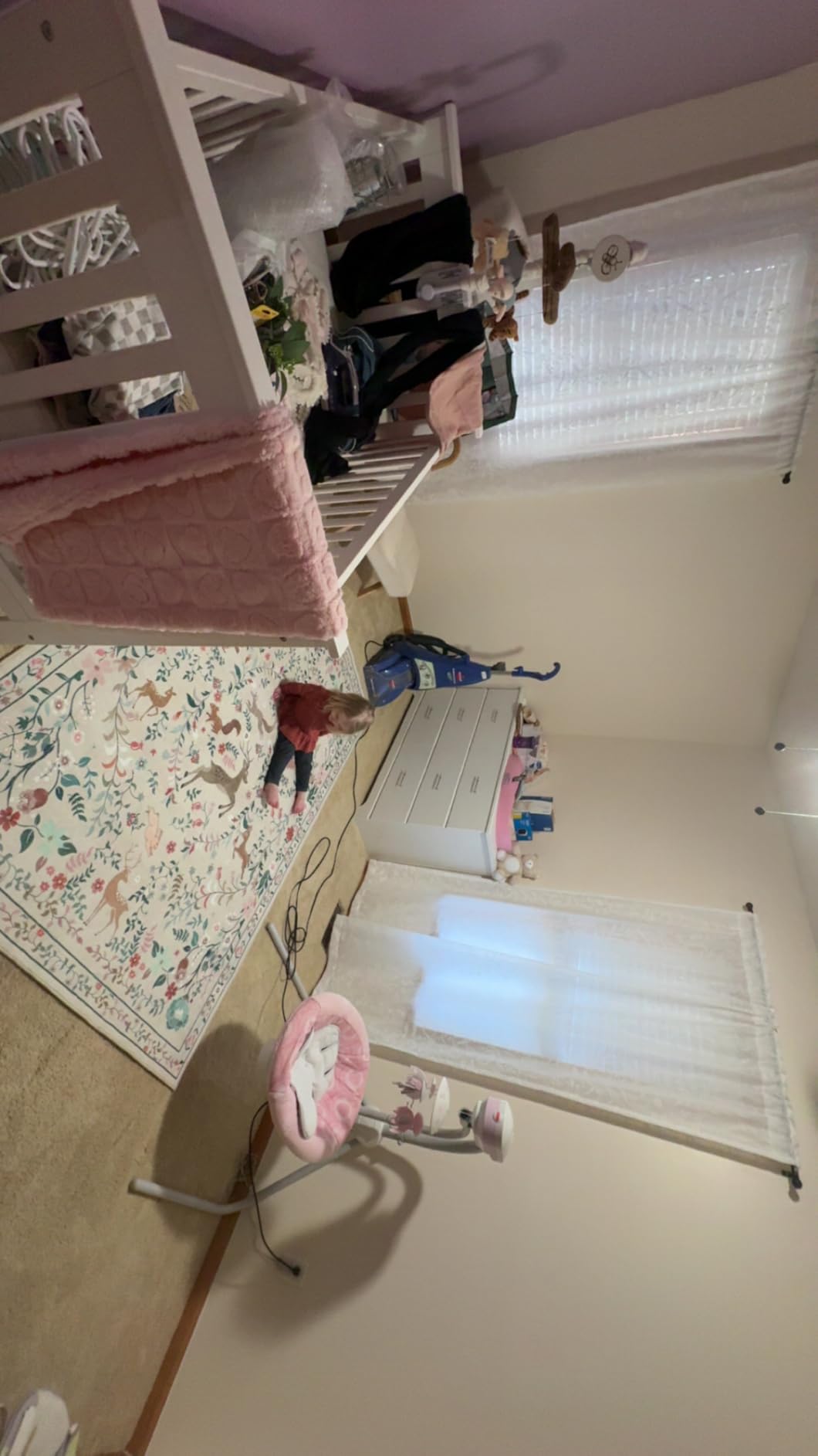 5x7 Area Rugs Boho Floral Washable Living Room Rug Neutral Carpet Nursery | Beige, Animal, Bedroom, Farmhouse, Playroom, Kids, Soft, Non-Slip, Non-Shedding, Stain Resistant, Dining Room, Flower, Indoor customer photo 1