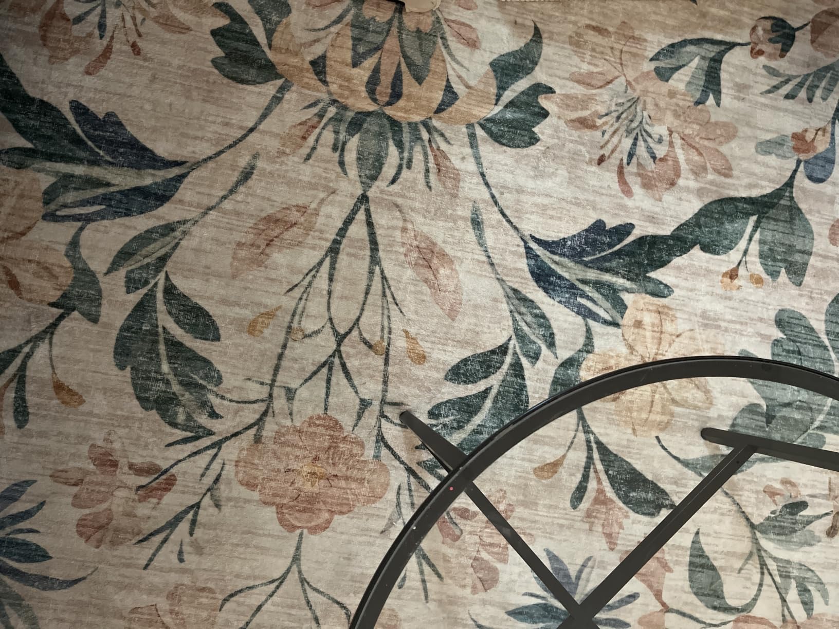 5x7 Area Rugs Boho Floral Washable Living Room Rug Neutral Carpet Nursery | Beige, Animal, Bedroom, Farmhouse, Playroom, Kids, Soft, Non-Slip, Non-Shedding, Stain Resistant, Dining Room, Flower, Indoor customer photo 2