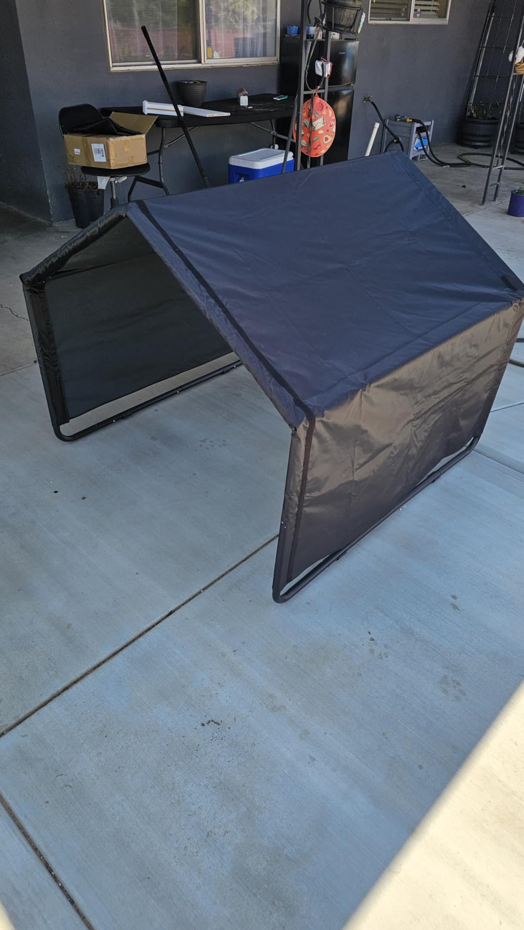 3 in 1 Extra Large Dog Canopy Outside, All-Season Outdoor Dog Shade XL with Roller Shutters and Removable Door, Pet Shelter Tent for Chicken Livestock 4'x 4'x 3.3' Winter & Summer and Rain customer photo 2