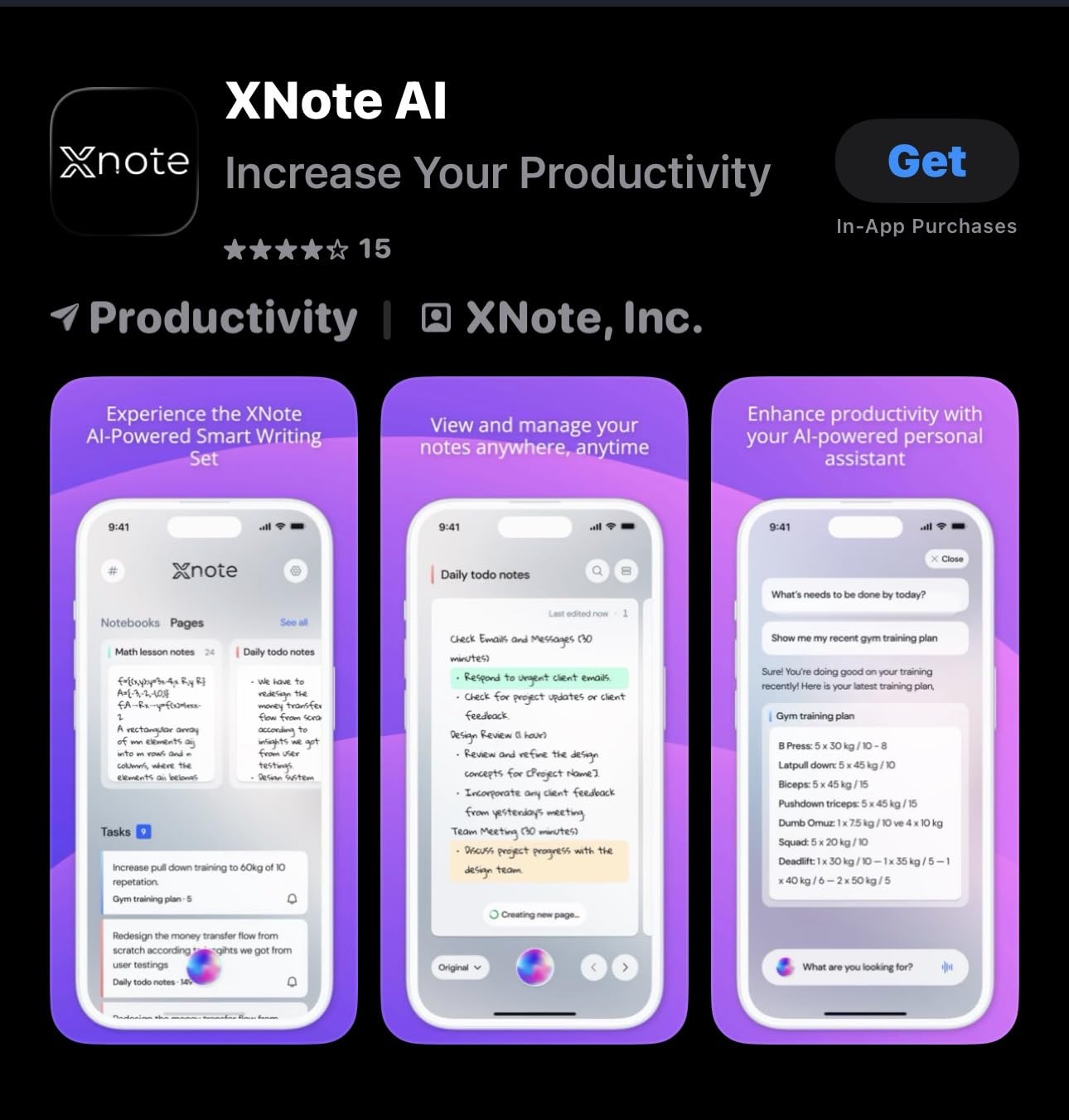 XNote Smart Pen & Notebook Starter Set - AI-Powered Digital Note Taking, Real Paper Writing Syncs to App, Bluetooth Smart Notebook, 17-Hr Battery customer photo 2