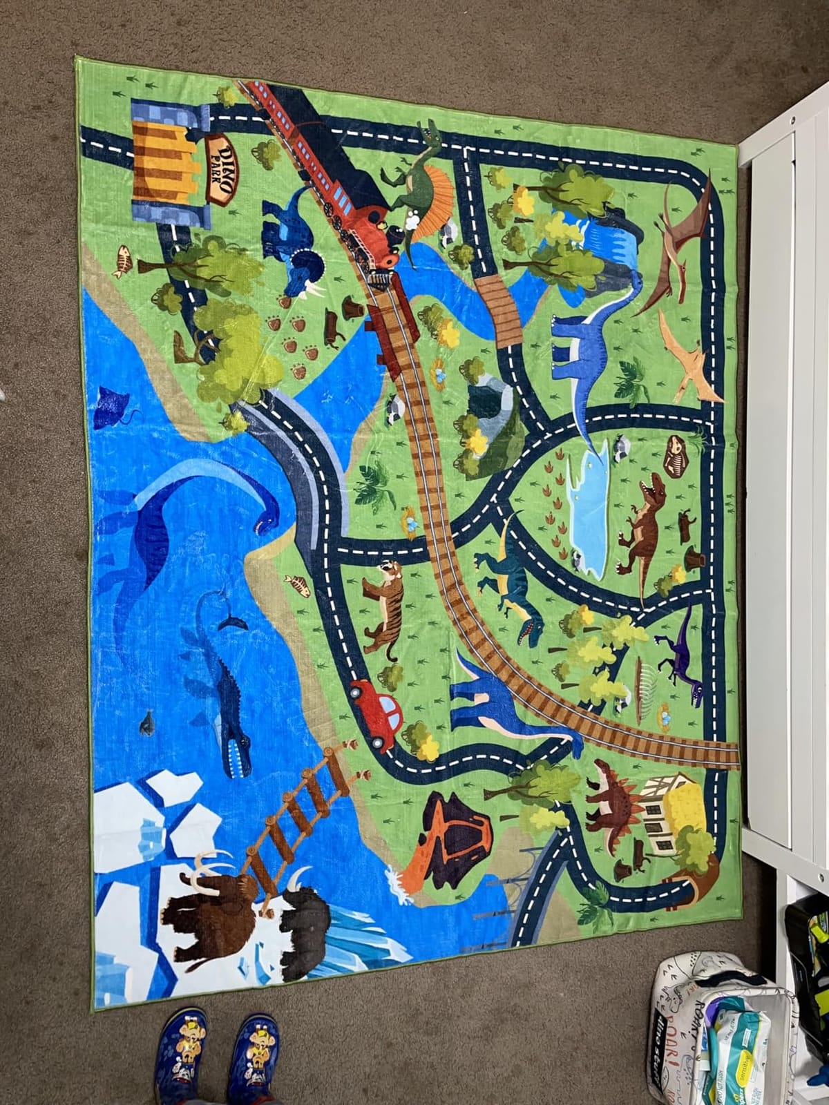 Kids Rug for Playroom, Non-Slip 5x7 ft Car Rugs Play Mat Kids Room | Soft, Town City Road Map, Childrens Road Carpet, Washable Kids Play Rug, for Classroom Nursery Bedroom Boys, Stain Resistant customer photo 2