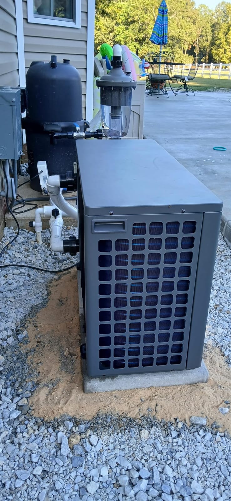 120,000 Btu Inverter Pool Heat Pump for Inground Pools 220V customer photo 1