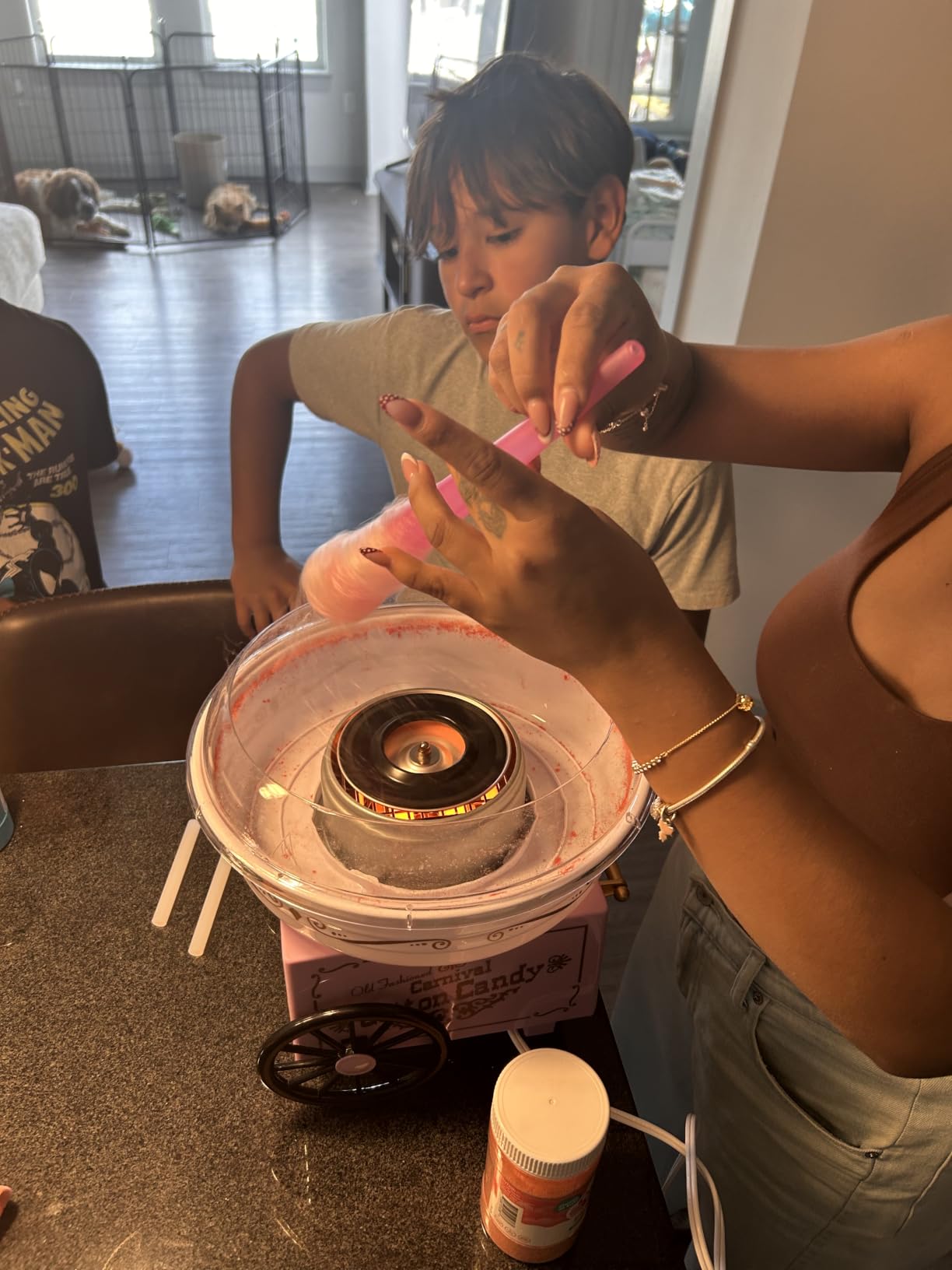 Kool-Aid Cotton Candy Machine - Fun Cotton Candy Machine for Kids with 2 Reusable Cones, 1 Sugar Scoop, and 1 Extractor Head - Red customer photo 2