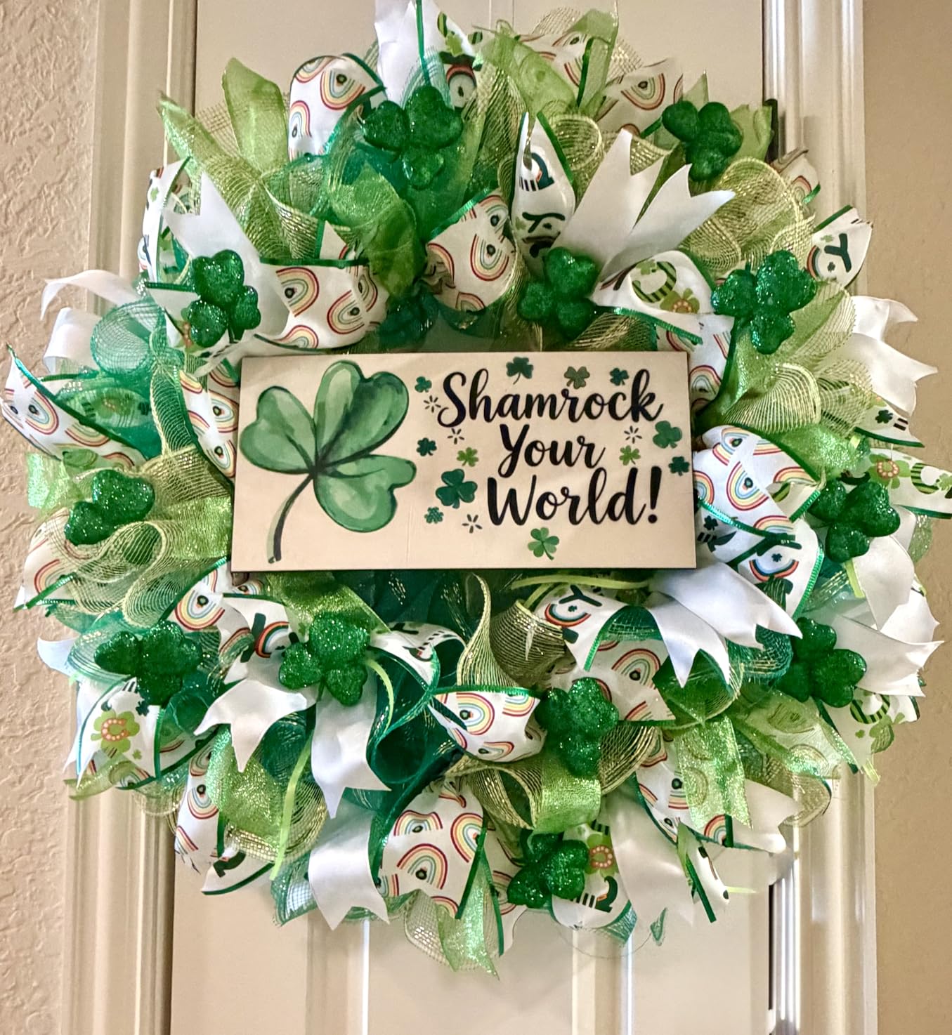 Valentines Day Decorations - Wreath Welcome Sign for Front Door | Rustic Round Wood Wreaths,Heart Rose Garland Outdoor Indoor - Valentines Decor Party Favors Supplies for Door Wall Room Porch Kitchen customer photo 1