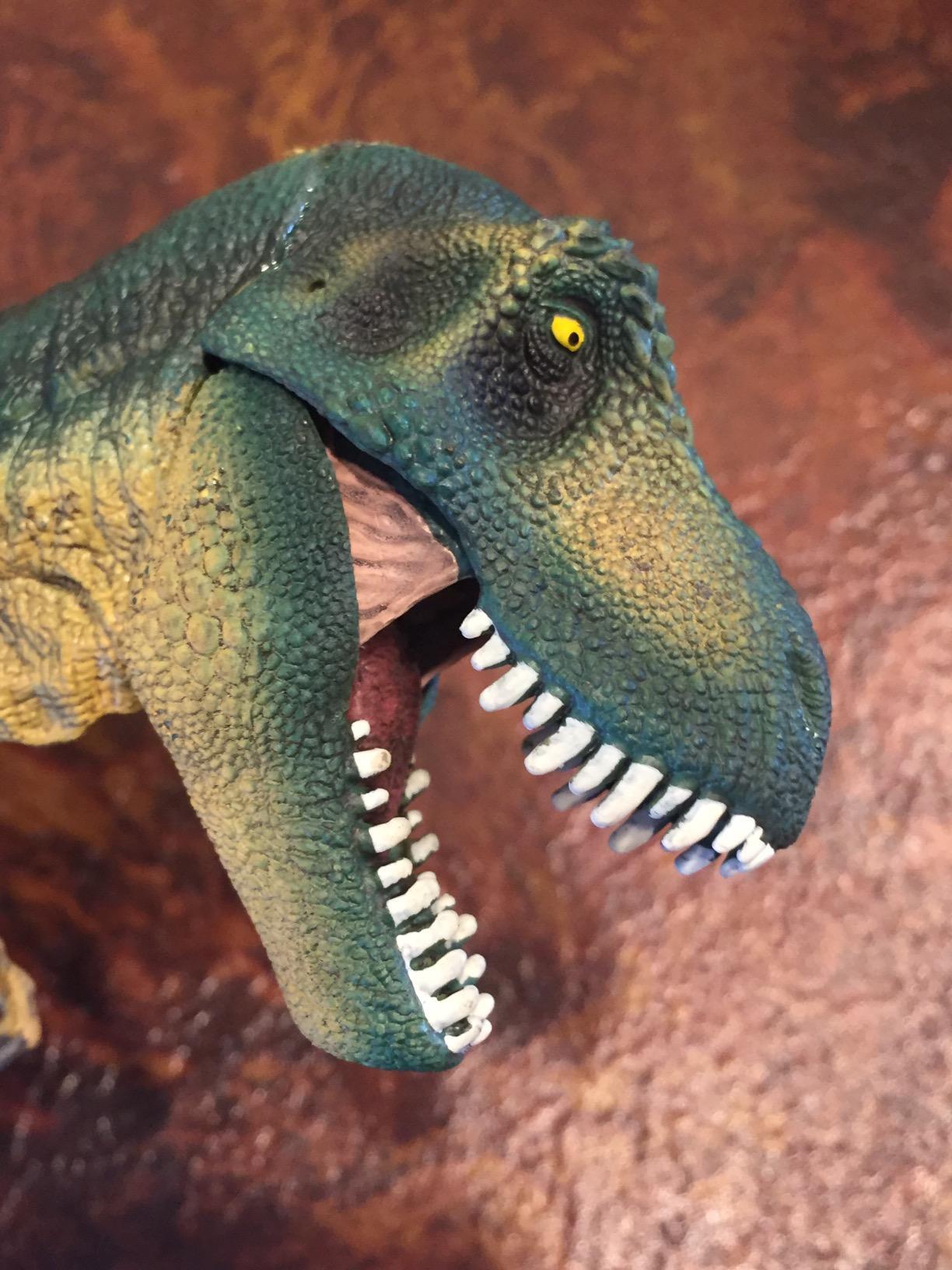 Dinosaurs - 4 PC Red Dinosaur Playset for Boys and Girls - with T Rex Figure, Allosaurus, Intrepidus and Majungasaurus - Jurassic Era Realistic Dino Figurine Toys for Kids 3+ | 77726 customer photo 2