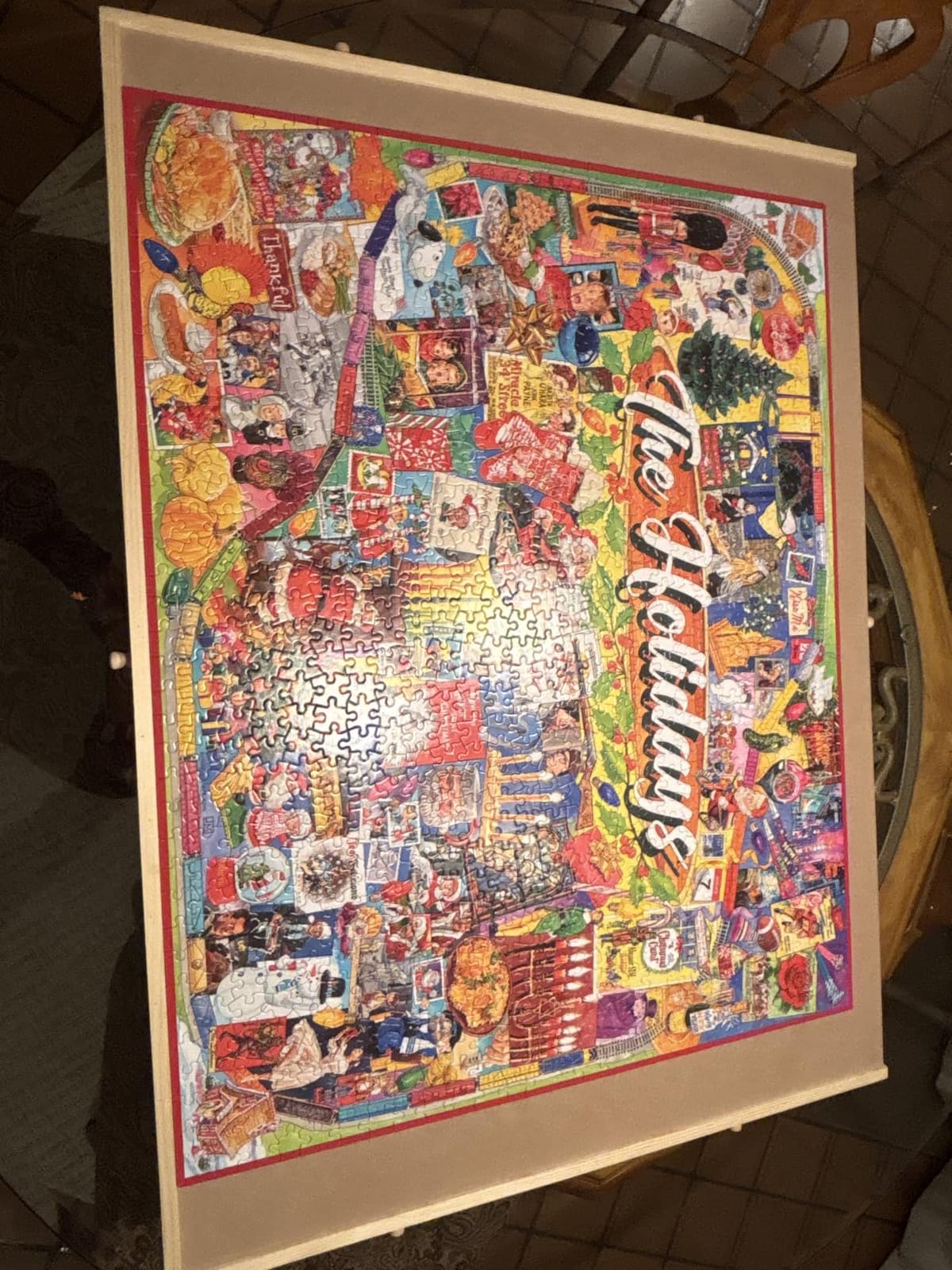 1500 Piece Rotating Wooden Puzzle Board (Fits Puzzles Up to 35