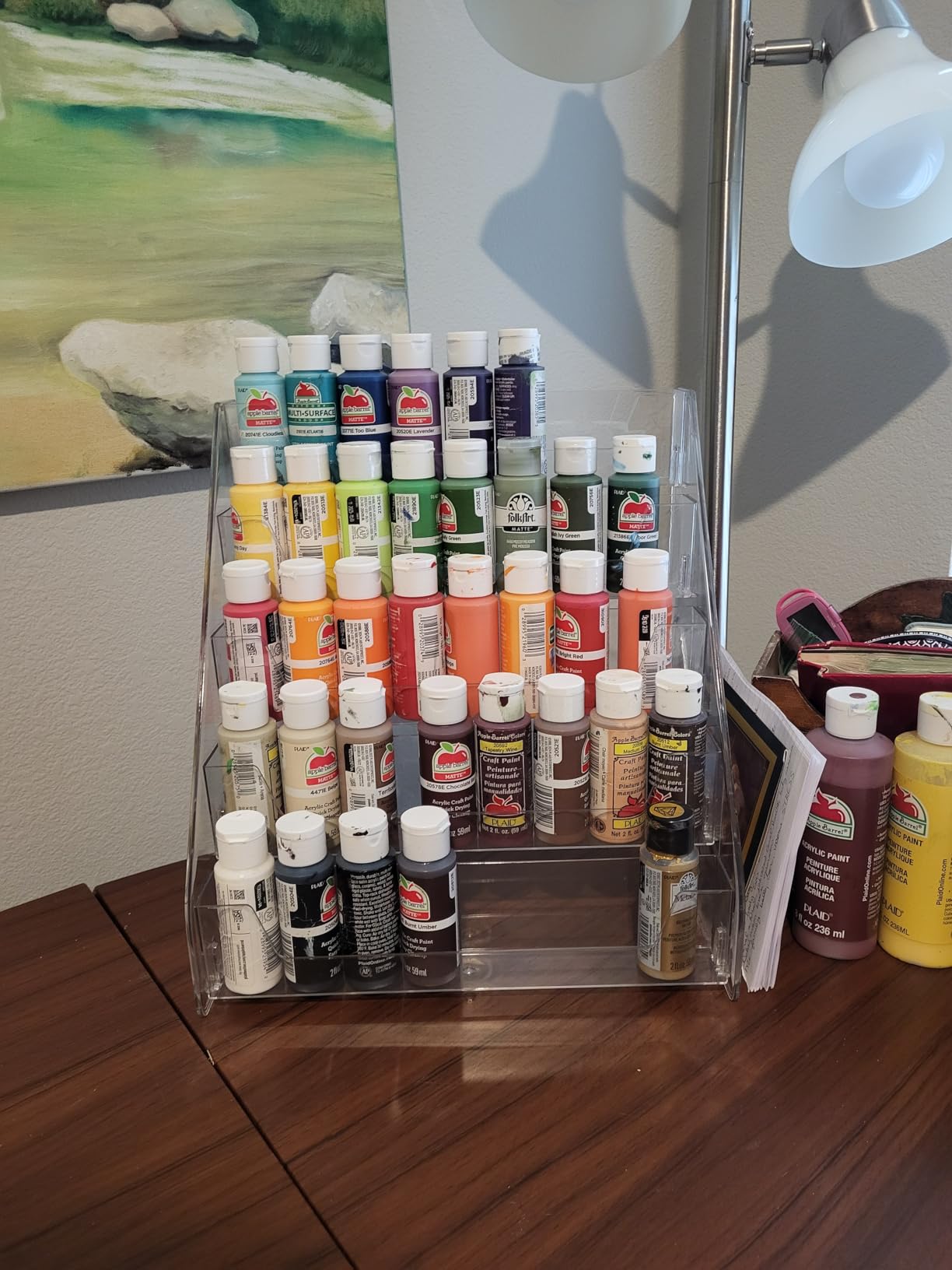 Vowcarol Clear Acrylic Paint Organizer Tall Version - 5 Layers, Miniature Paint Holder, Craft Organizer Rack customer photo 1