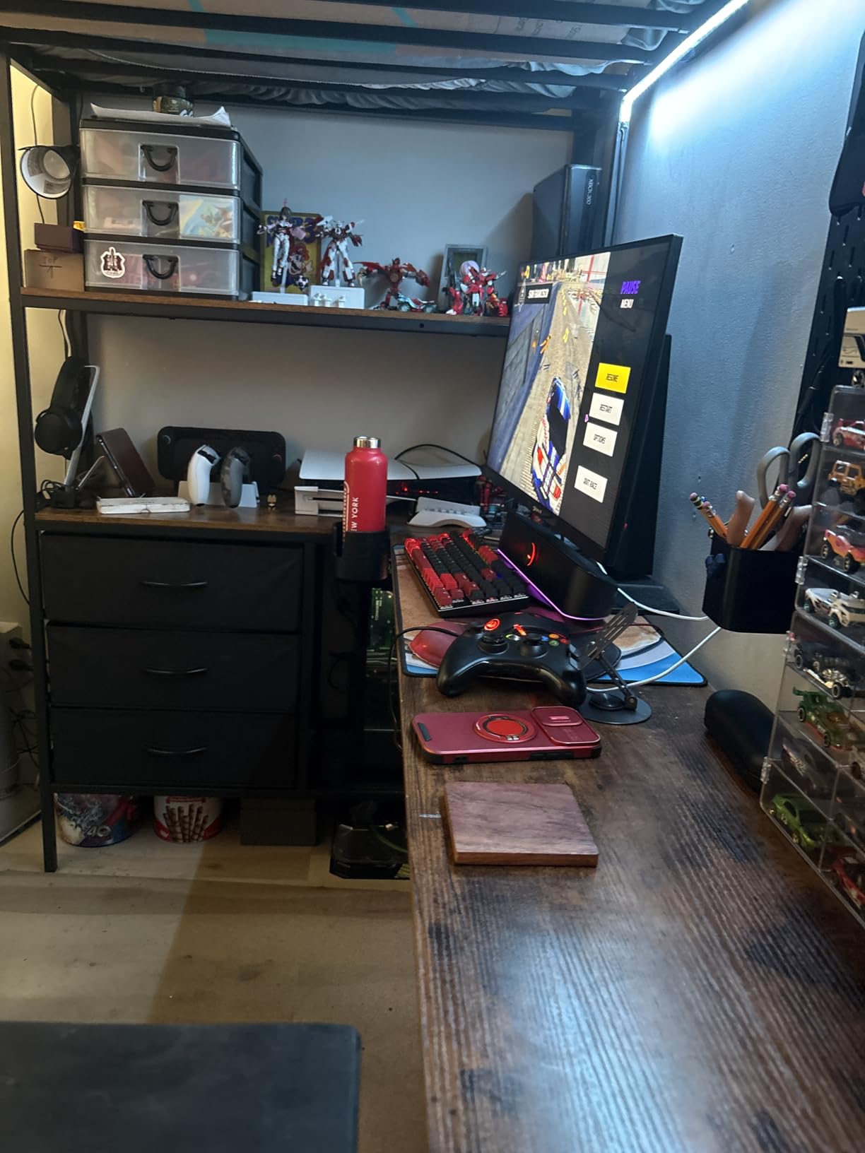 DICTAC Loft Bed Full Size with U-Shaped Desk, 7 Storage Drawers and Charging Station, White customer photo 1