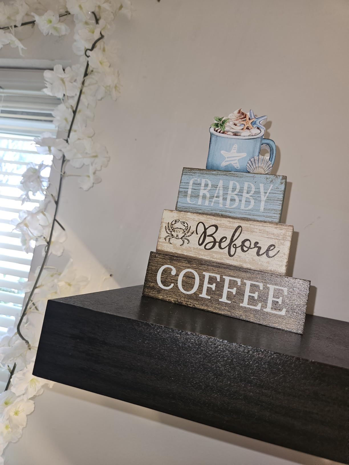 Lineshading 4 Pcs Shamrock Wooden Block Signs for Tiered Tray Home Decor | Rustic Farmhouse Table Ornaments, Buffalo Plaid Clover Topper, Stacked Signs Hugs Kisses Shamrock Wishes customer photo 2